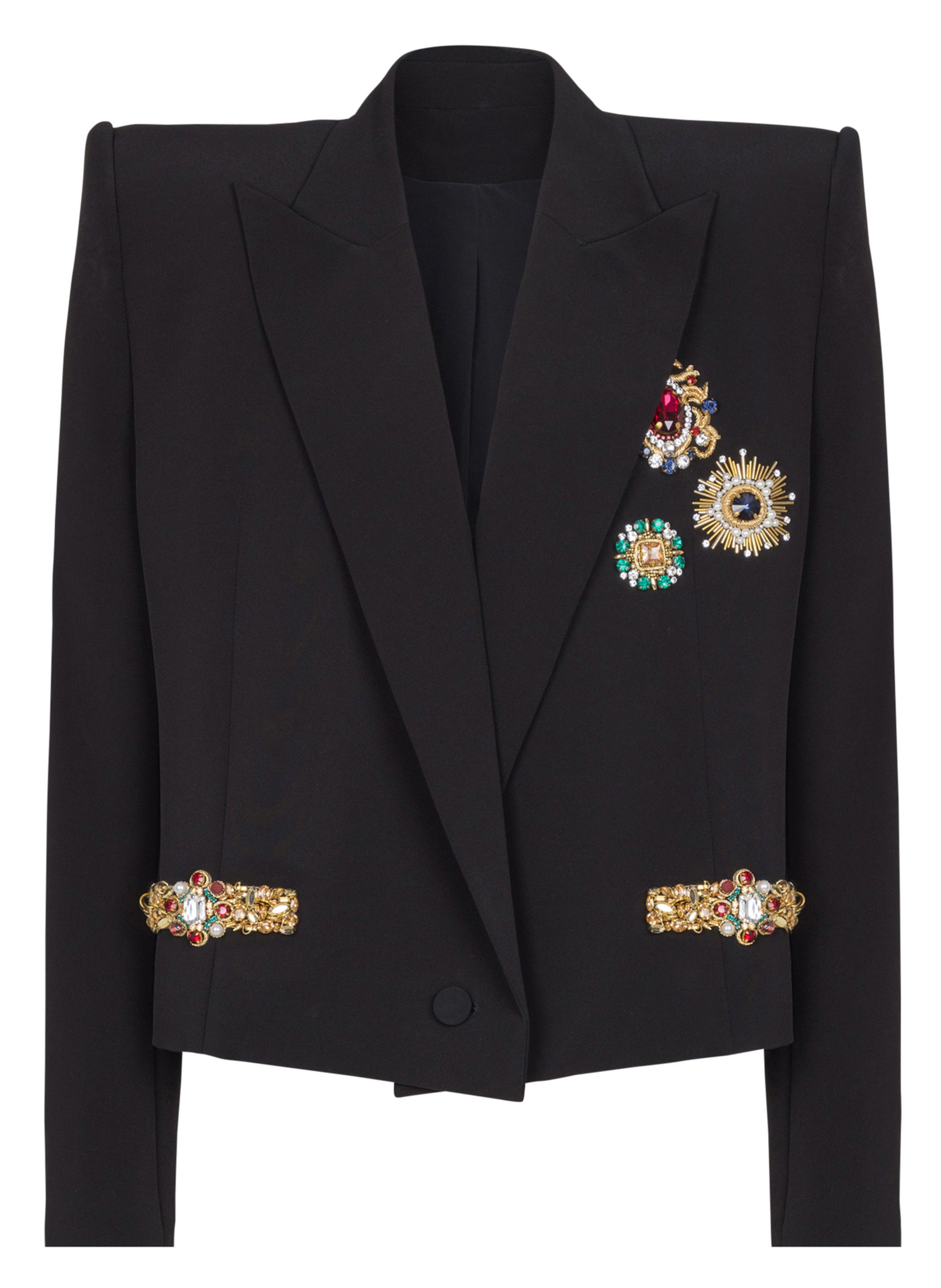 Spencer brodé BALMAIN Noir