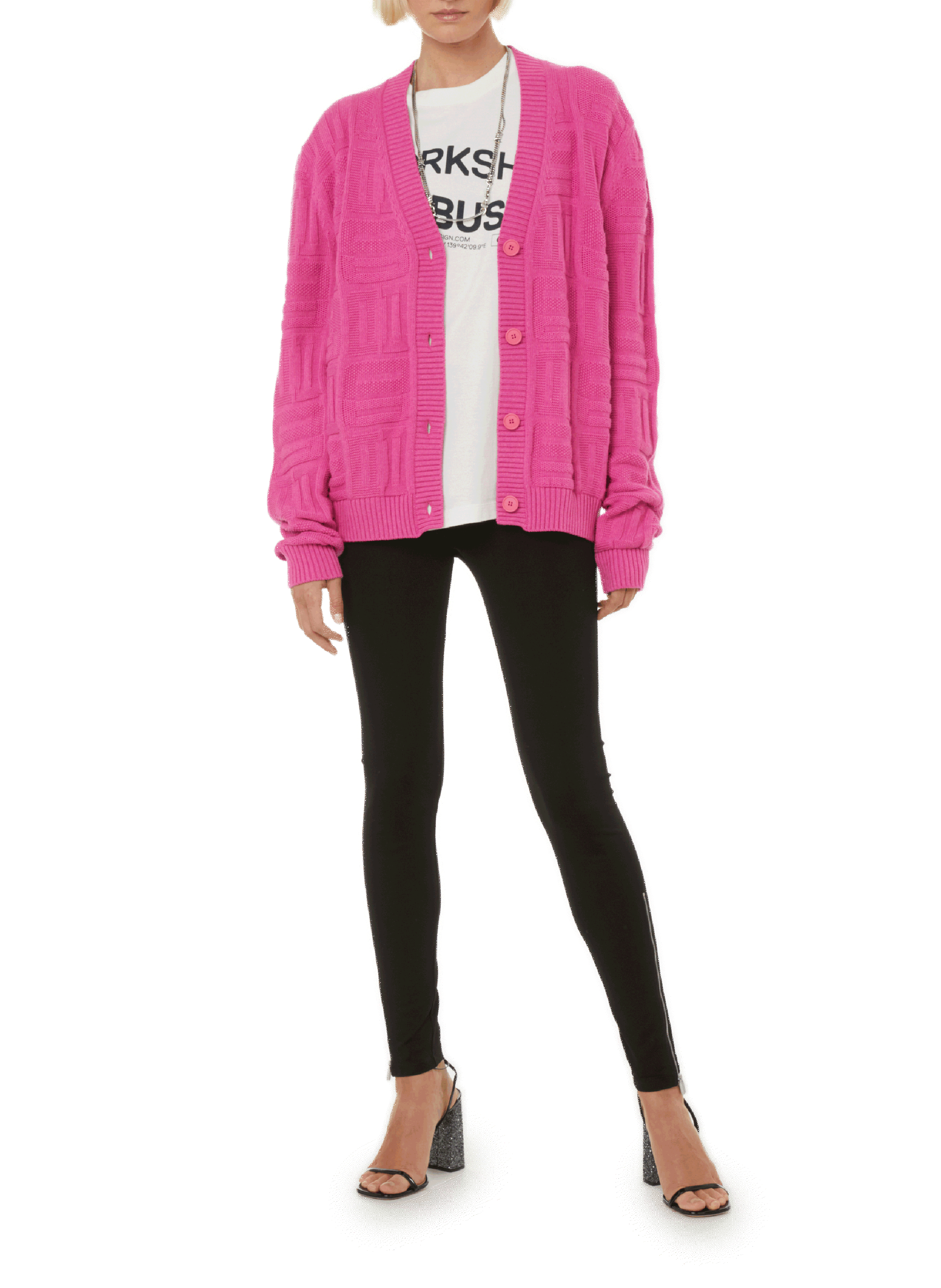 Cardigan con monogramma AMBUSH Rosa