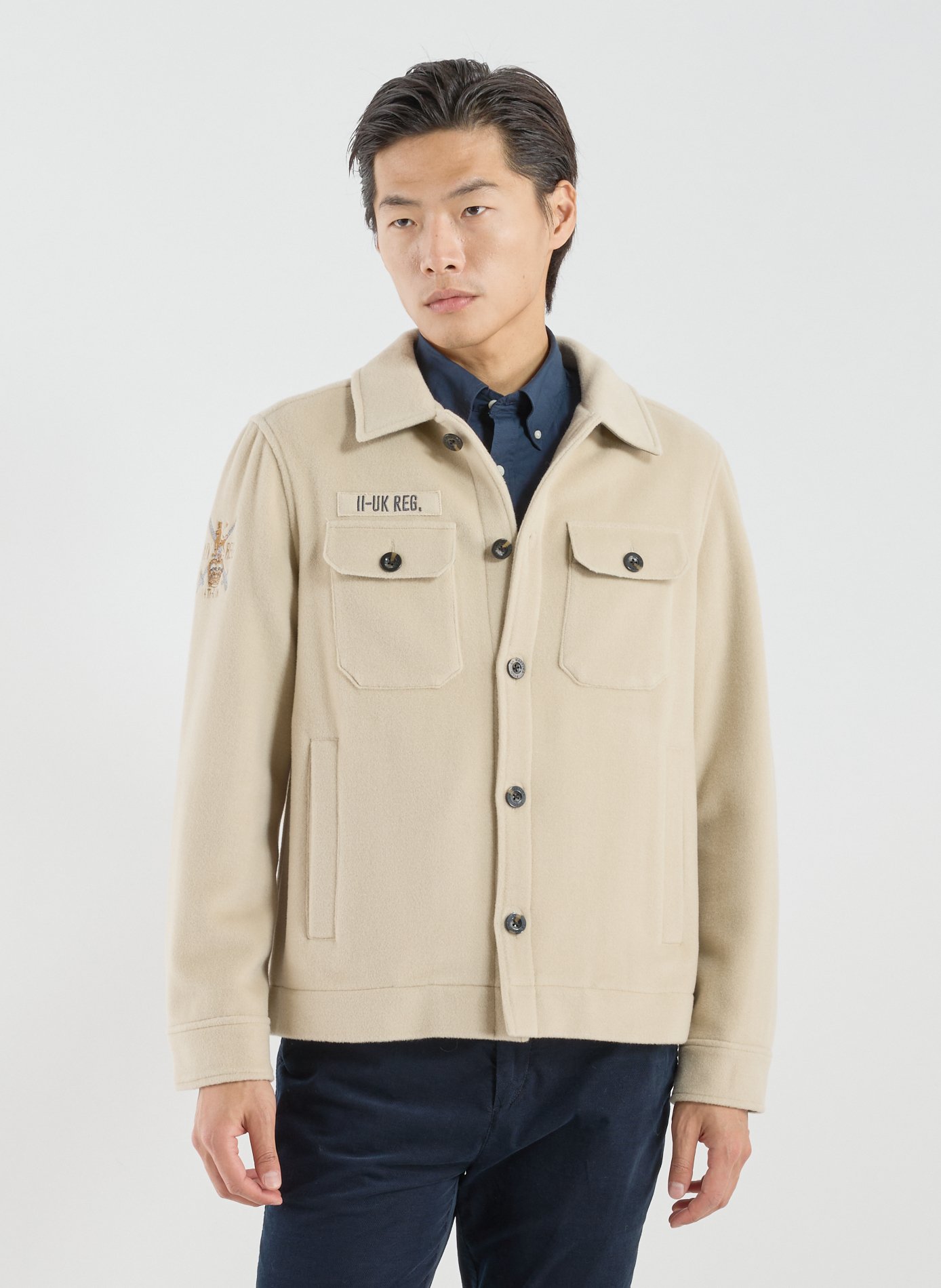 Classic wool and cashmere jacket LA MARTINA Beige