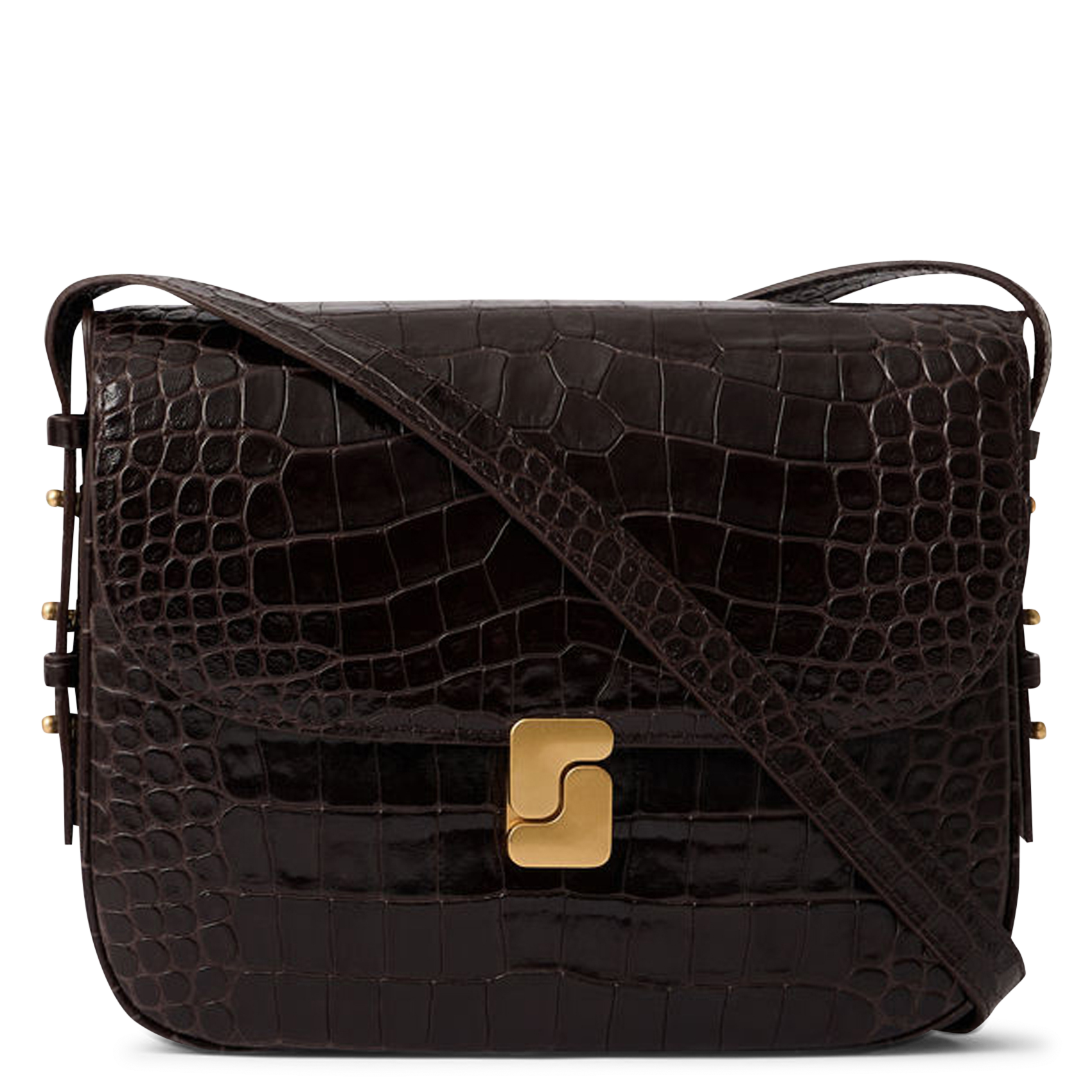 Sac porté épaule en cuir Bellissima maxi SOEUR Marron