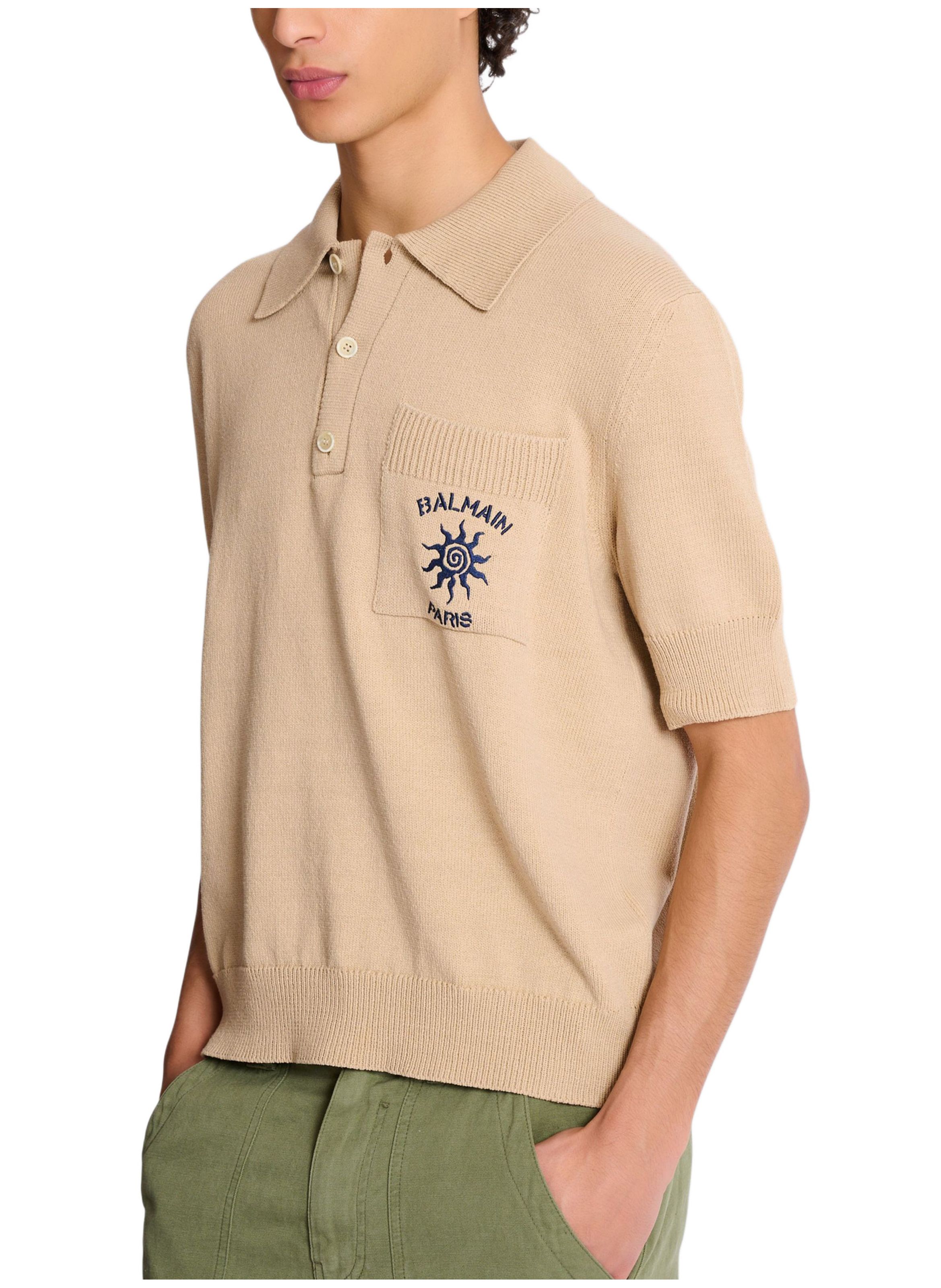 Polo balmain soleil en coton BALMAIN Beige