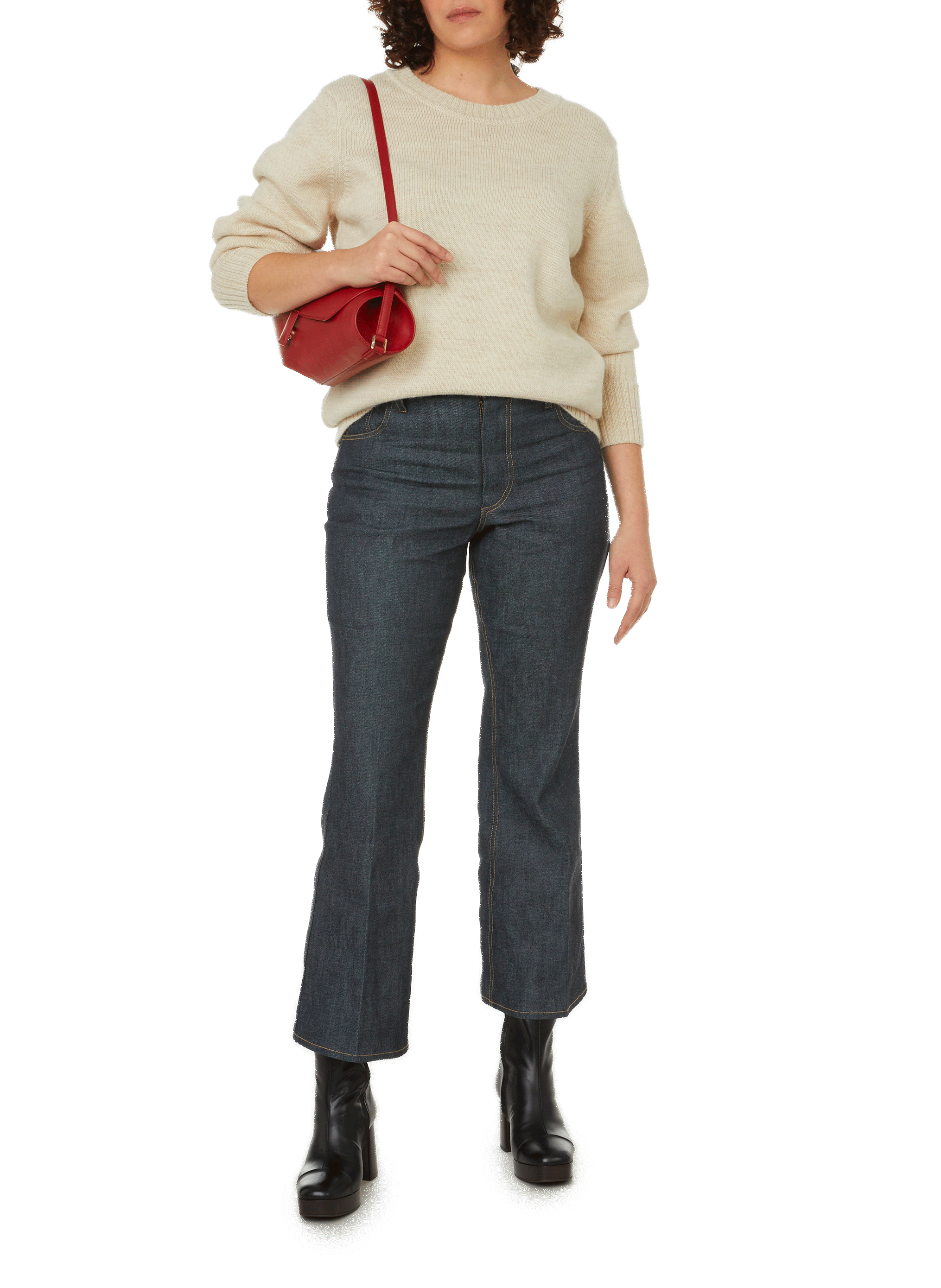 Oversized knitted jumper CAES Beige