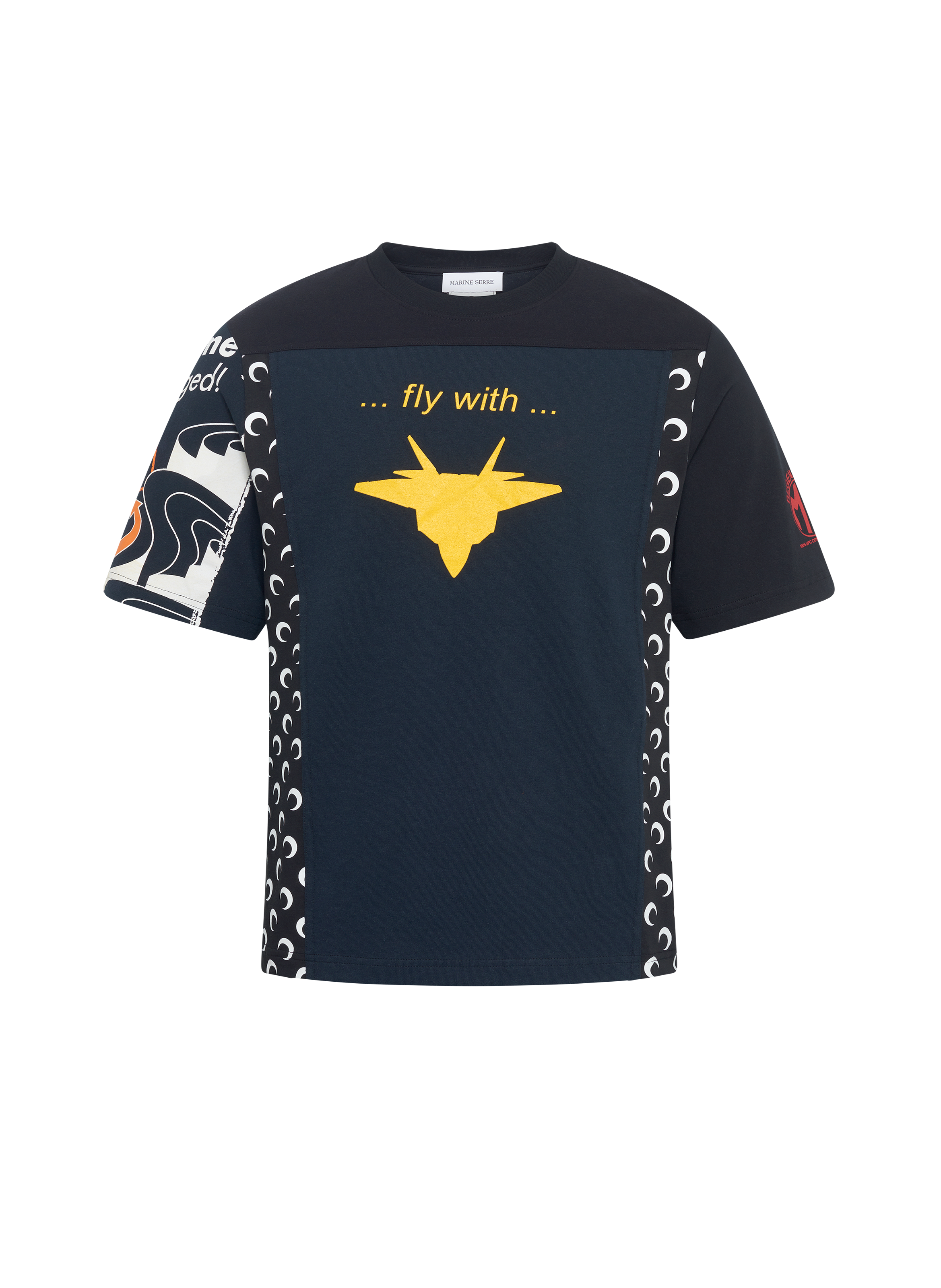 Upcycled graphic t-shirts regular fit t-shirt MARINE SERRE Black