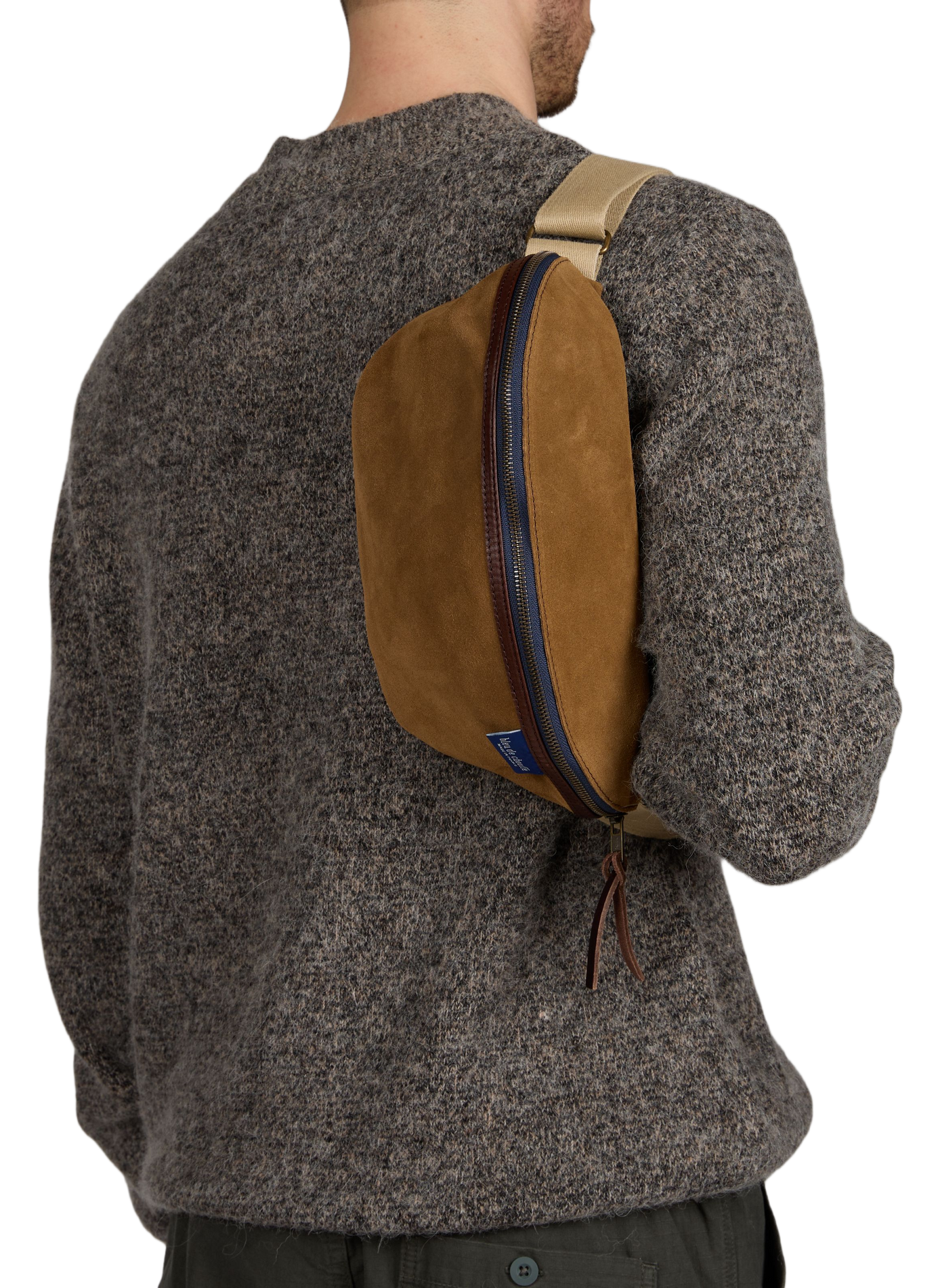 Cow leather belt bag BLEU DE CHAUFFE Brown