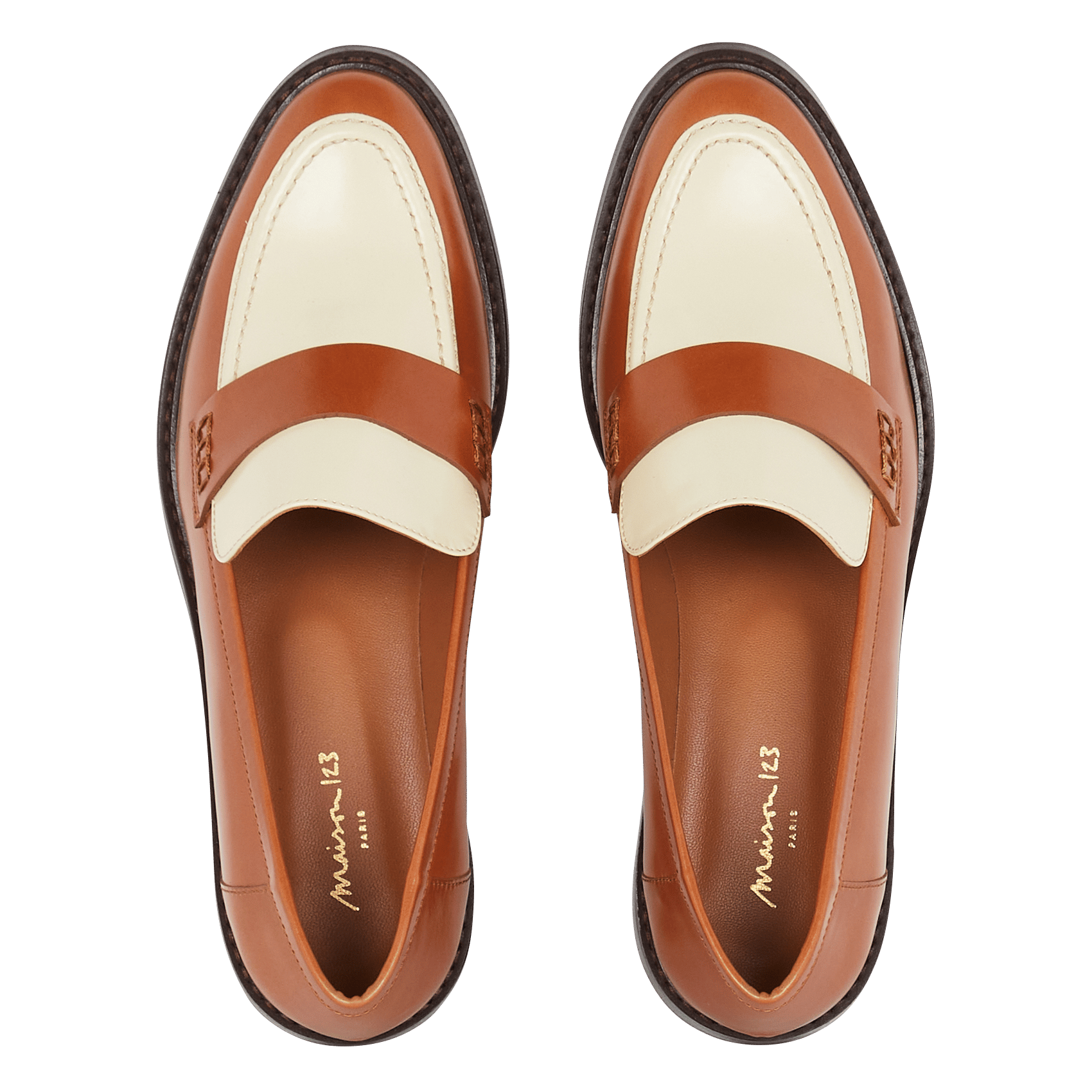 Mocassins en cuir samy MAISON 123 Beige