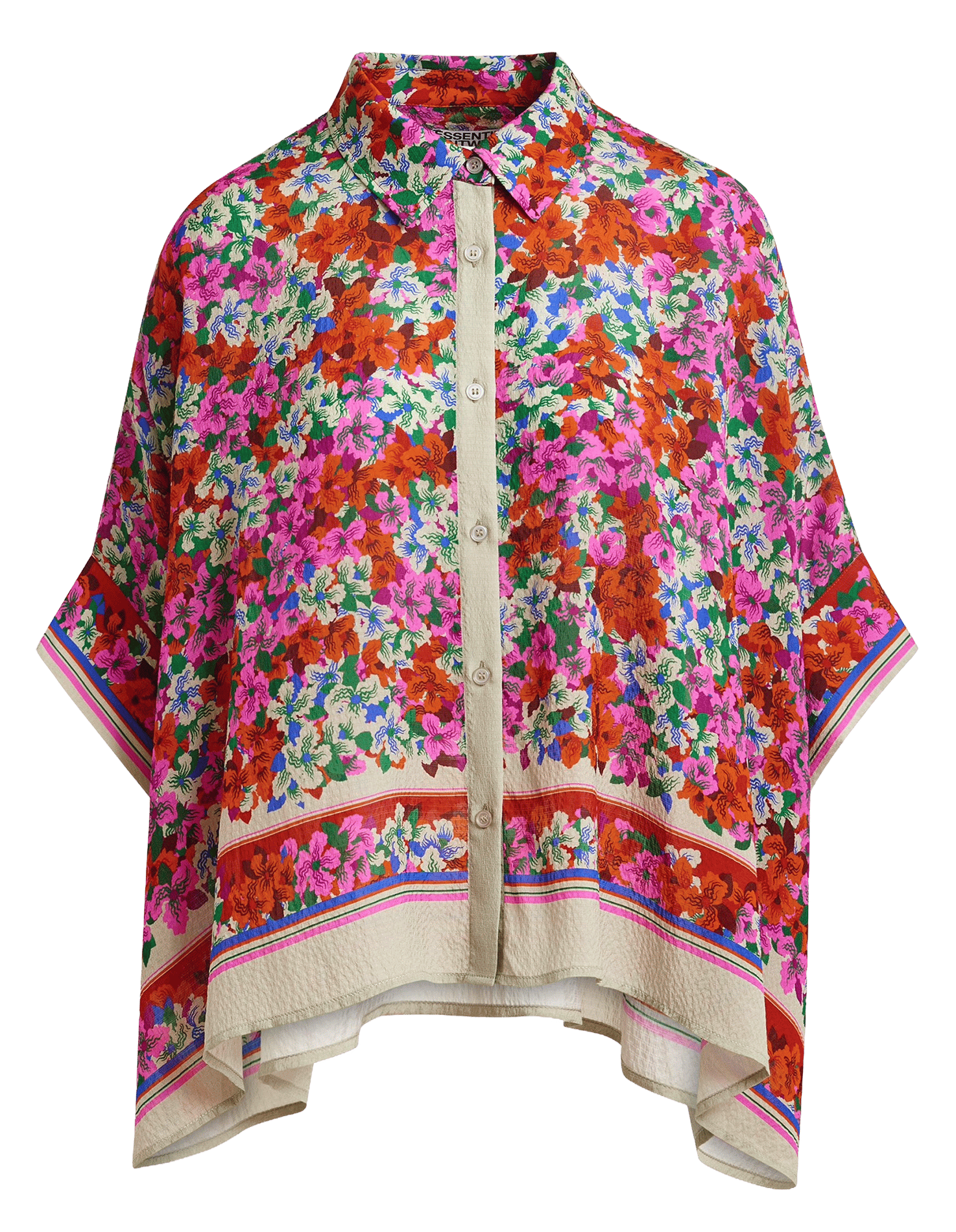 Chemise oversize à imprimé fleuri jirt ESSENTIEL ANTWERP Rouge