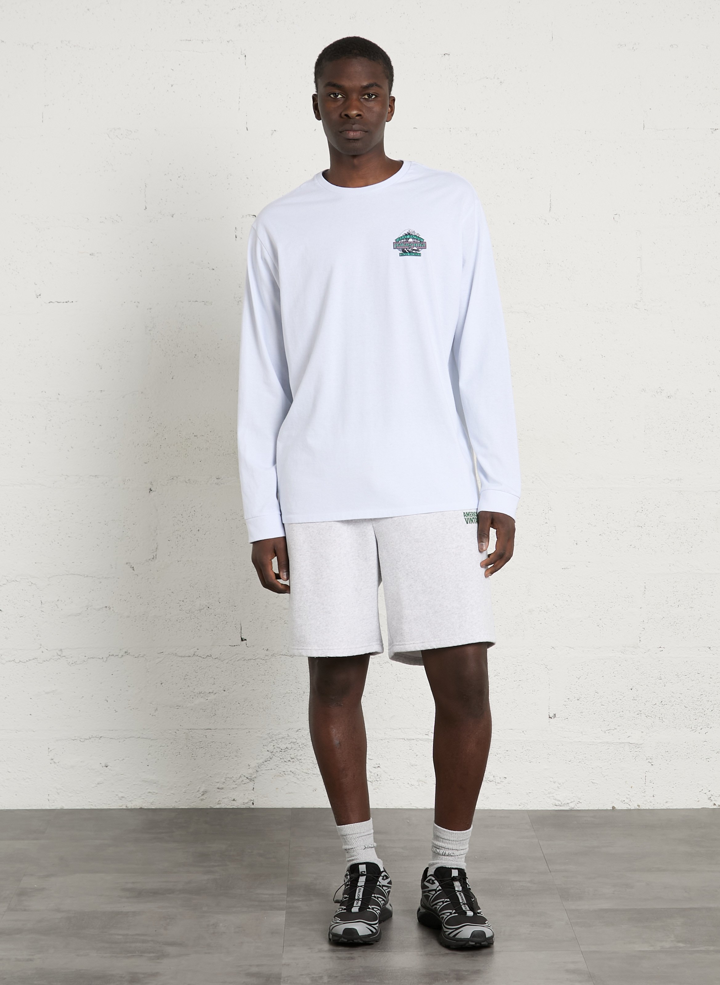 Tee-shirt droit col rond en coton recyclé mélangé PATAGONIA Blanc