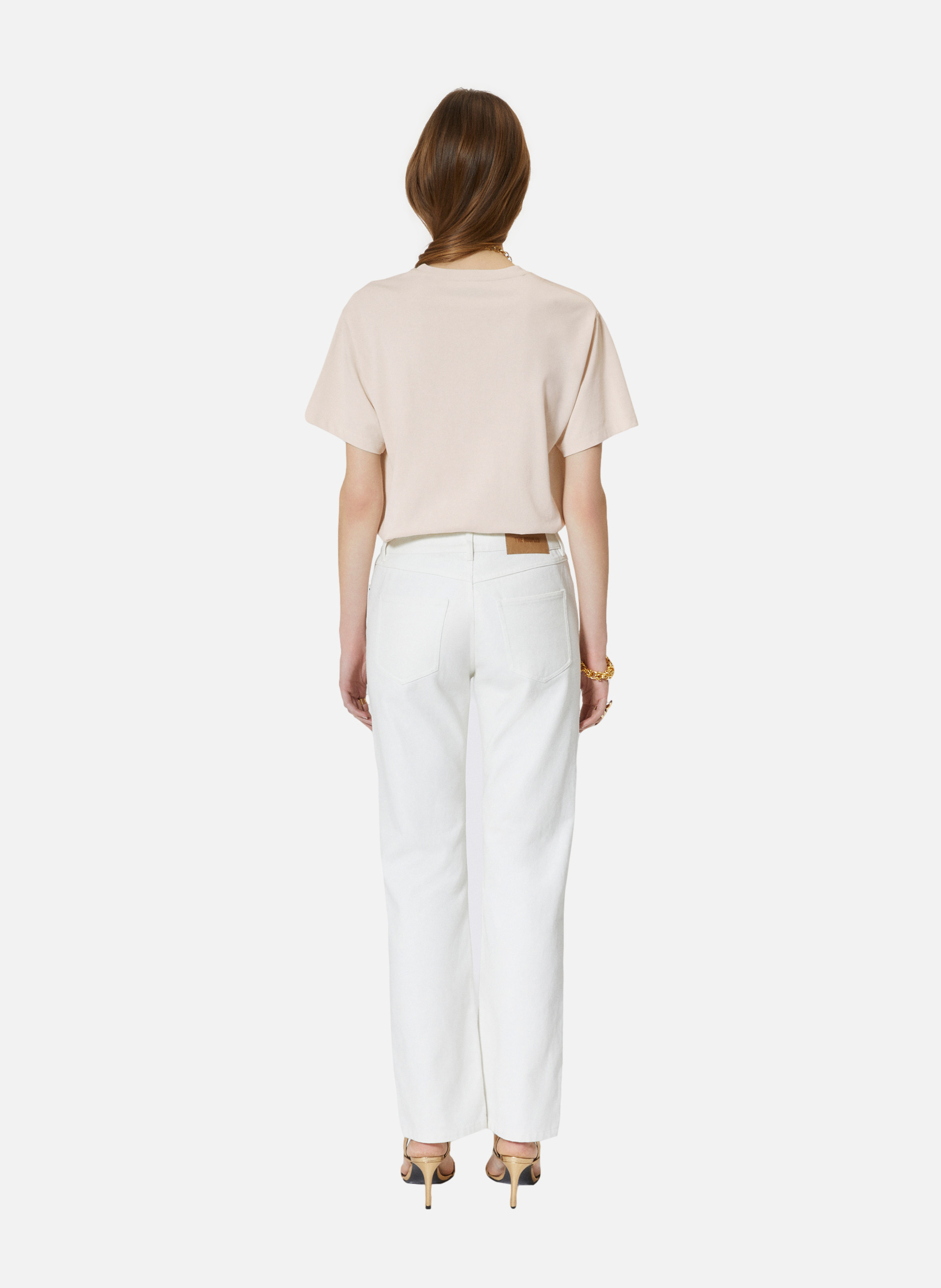 Jean droit enduit THE KOOPLES Blanc