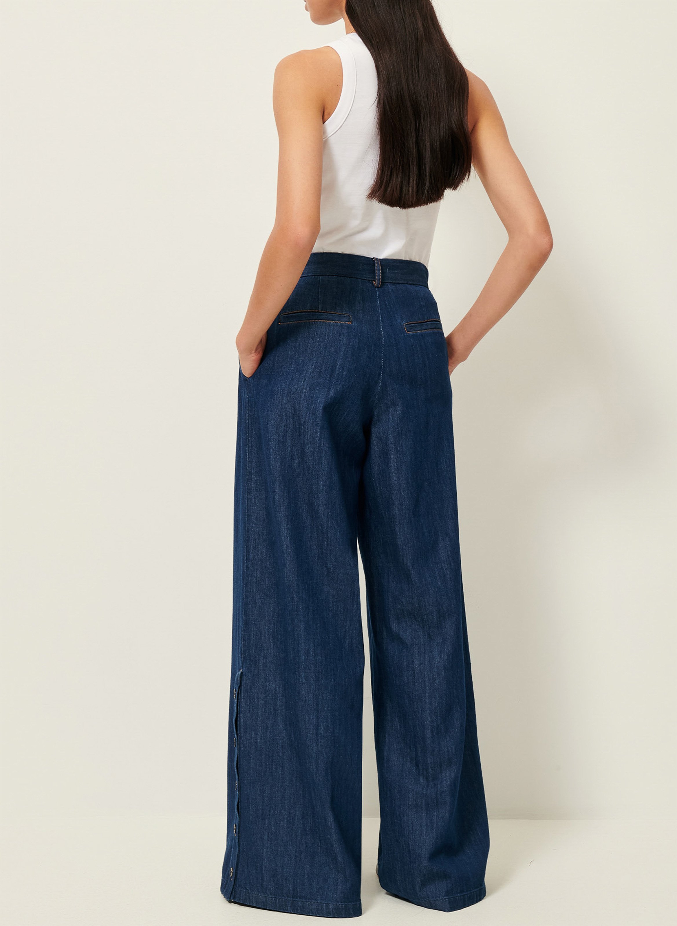 Pantalon large en coton provenlor SESSUN Bleu
