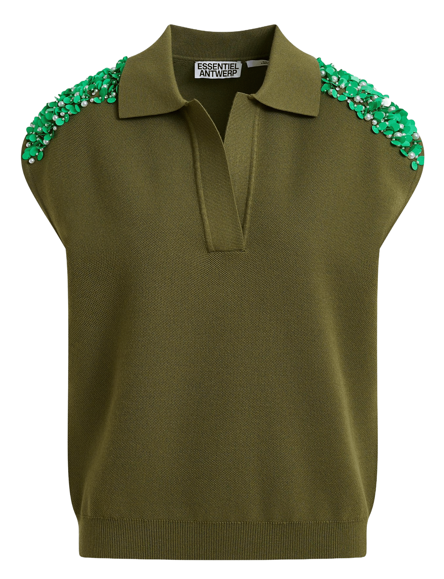 Top col polo joline ESSENTIEL ANTWERP Vert