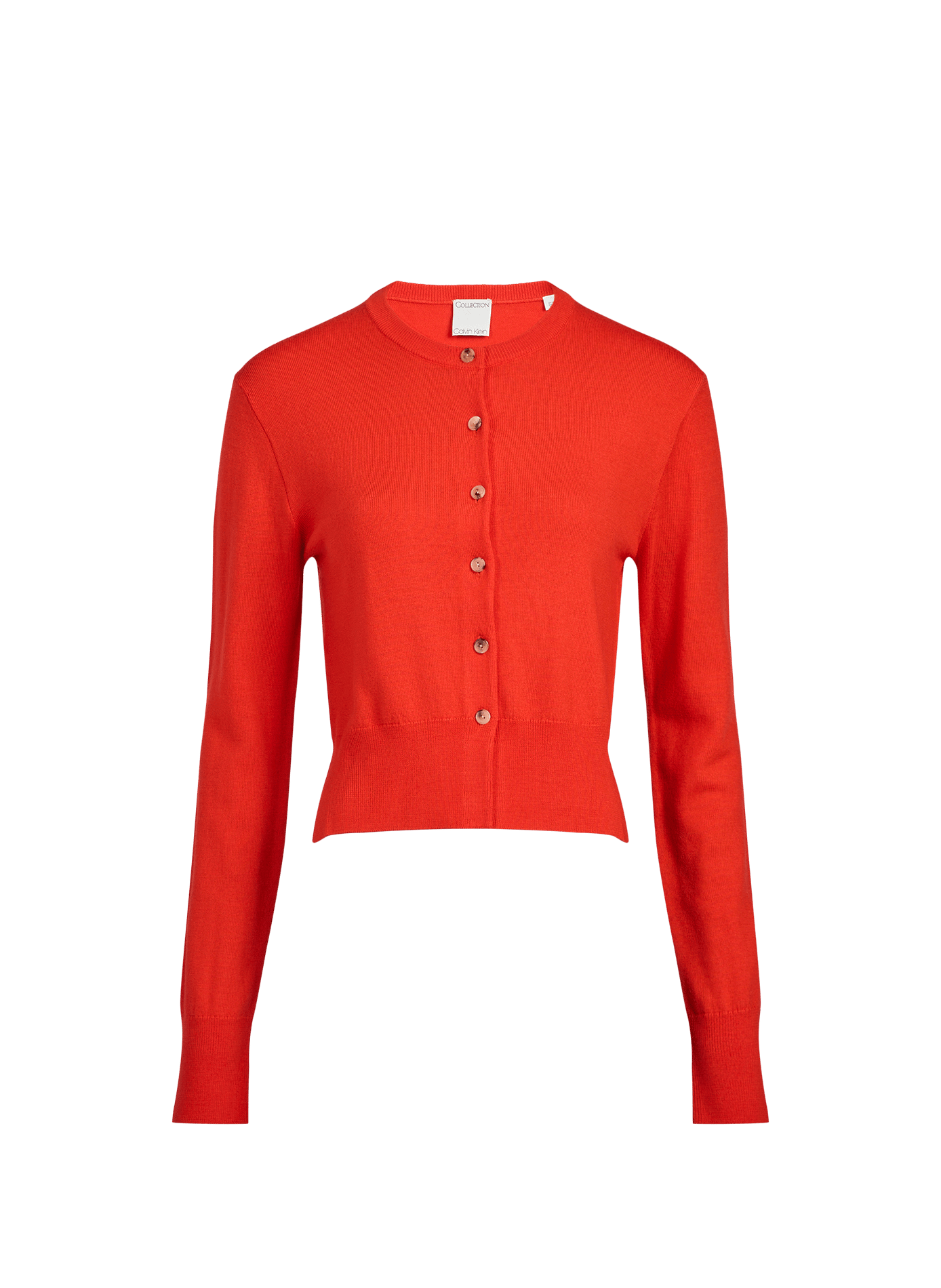 Cardigan droit en laine Calvin Klein Collection Rouge