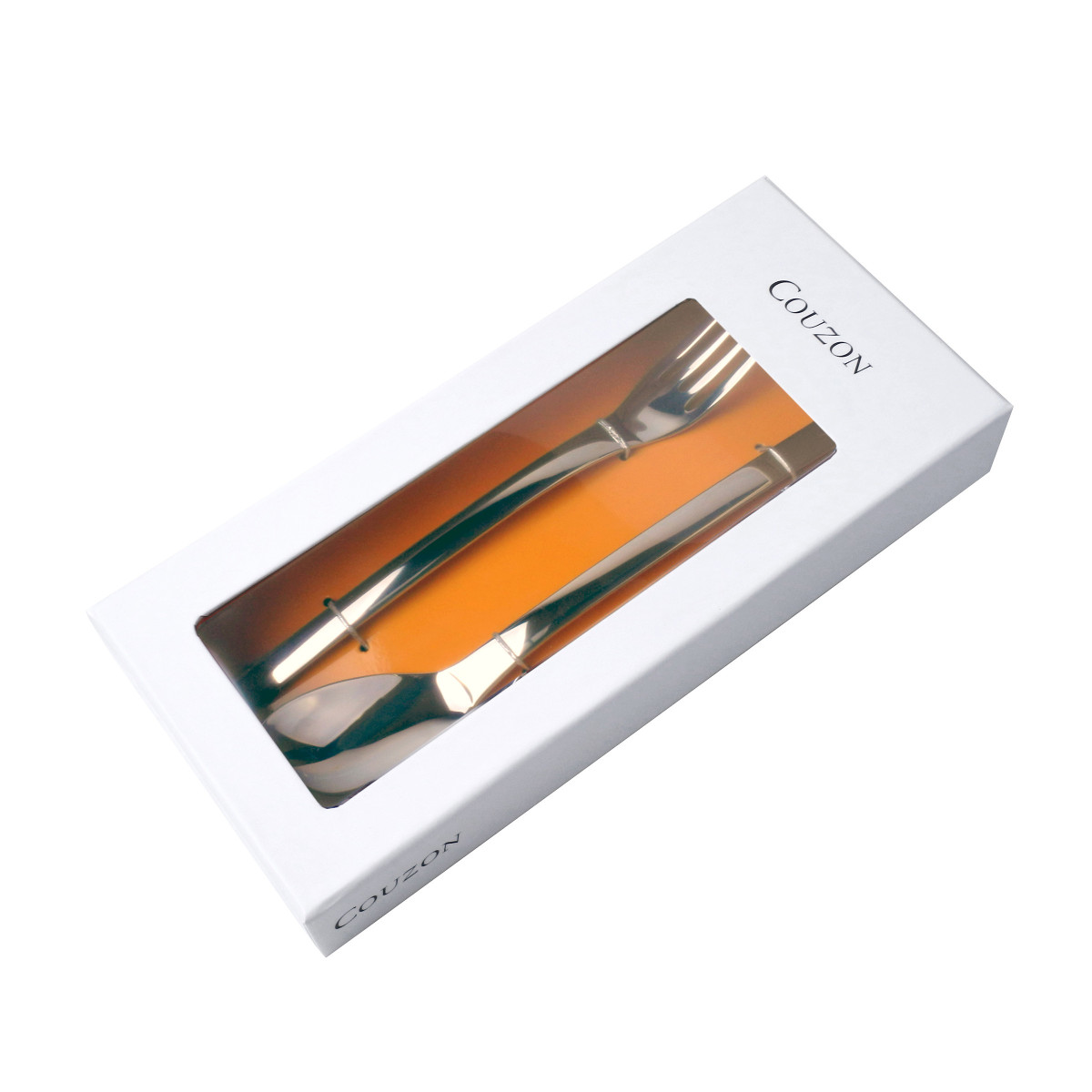 Pix'elle - fourchette et cuillère de service en coffret COUZON Argent