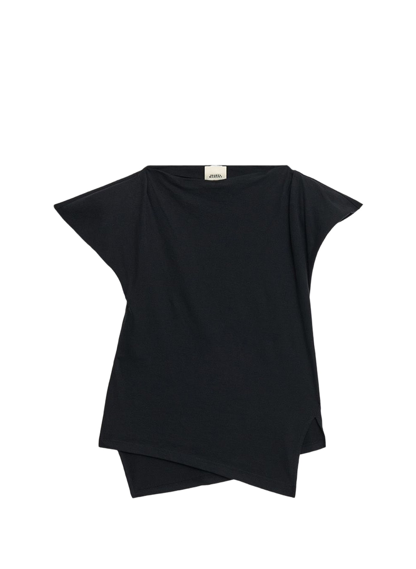 Asymmetric organic cotton Sebani T-shirt ISABEL MARANT Black