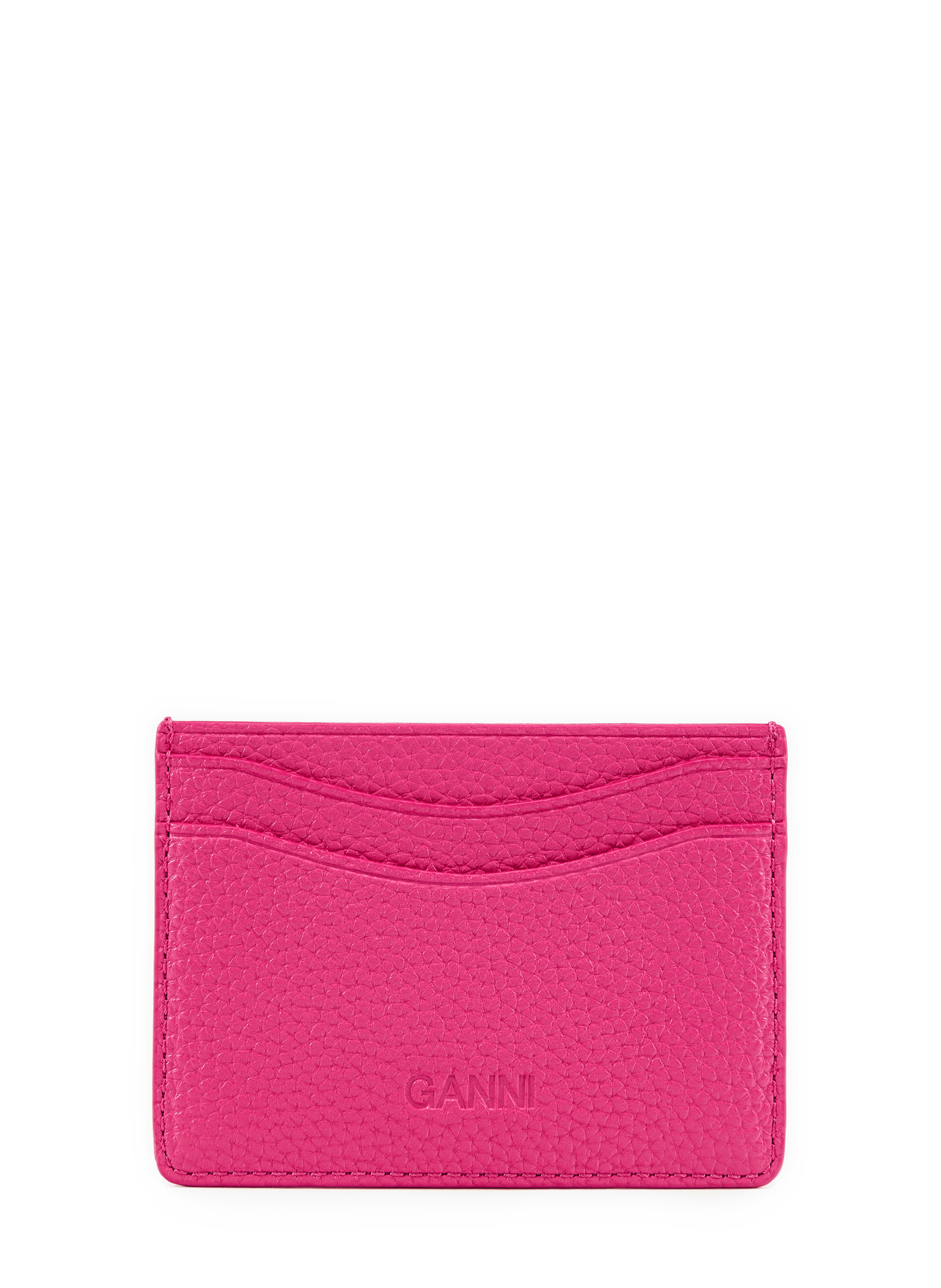 Grained cardholder GANNI Pink