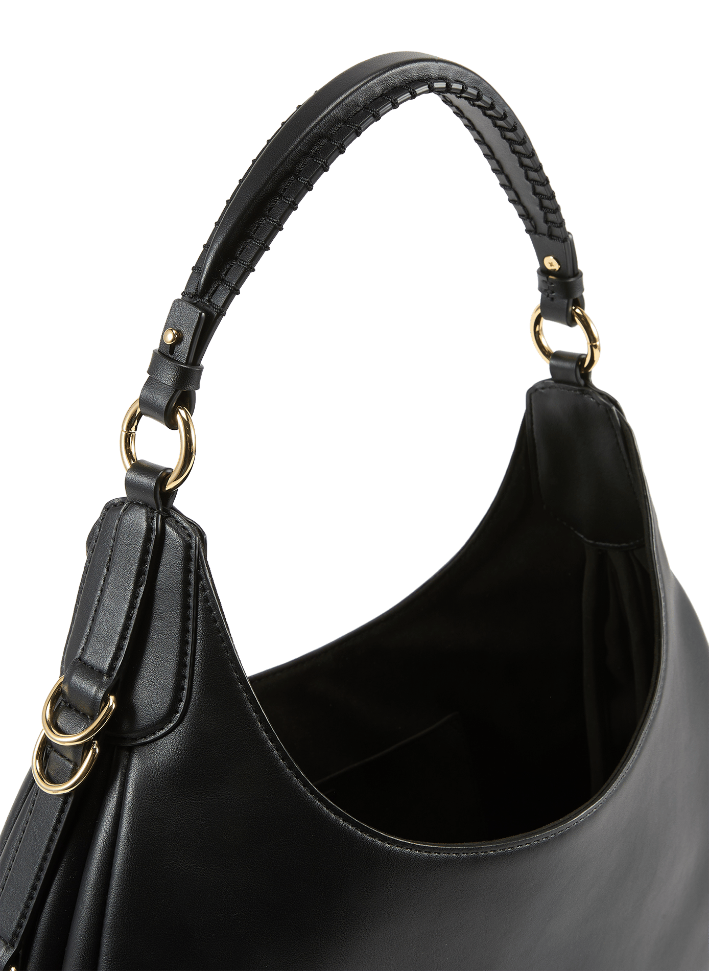 Small Kat leather handbag GANNI Black