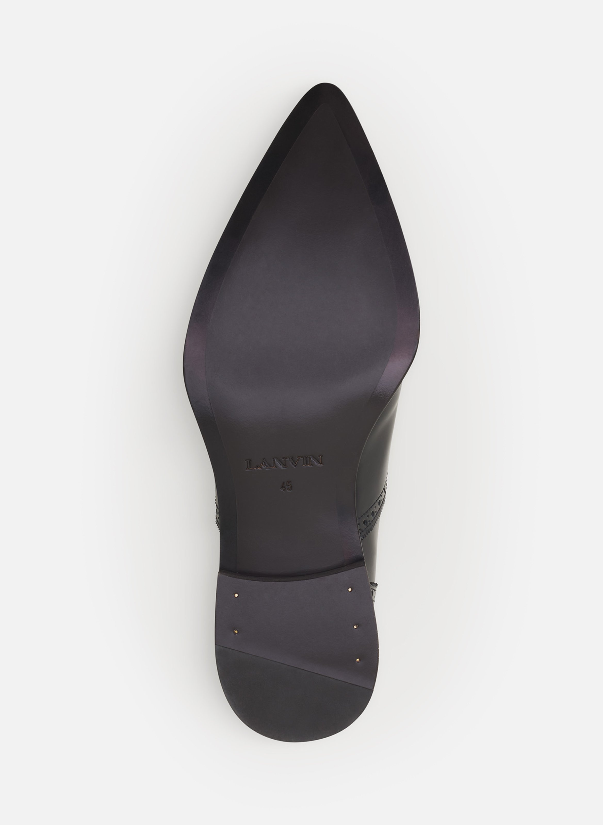 Richelieu brogue en cuir brillant LANVIN Noir