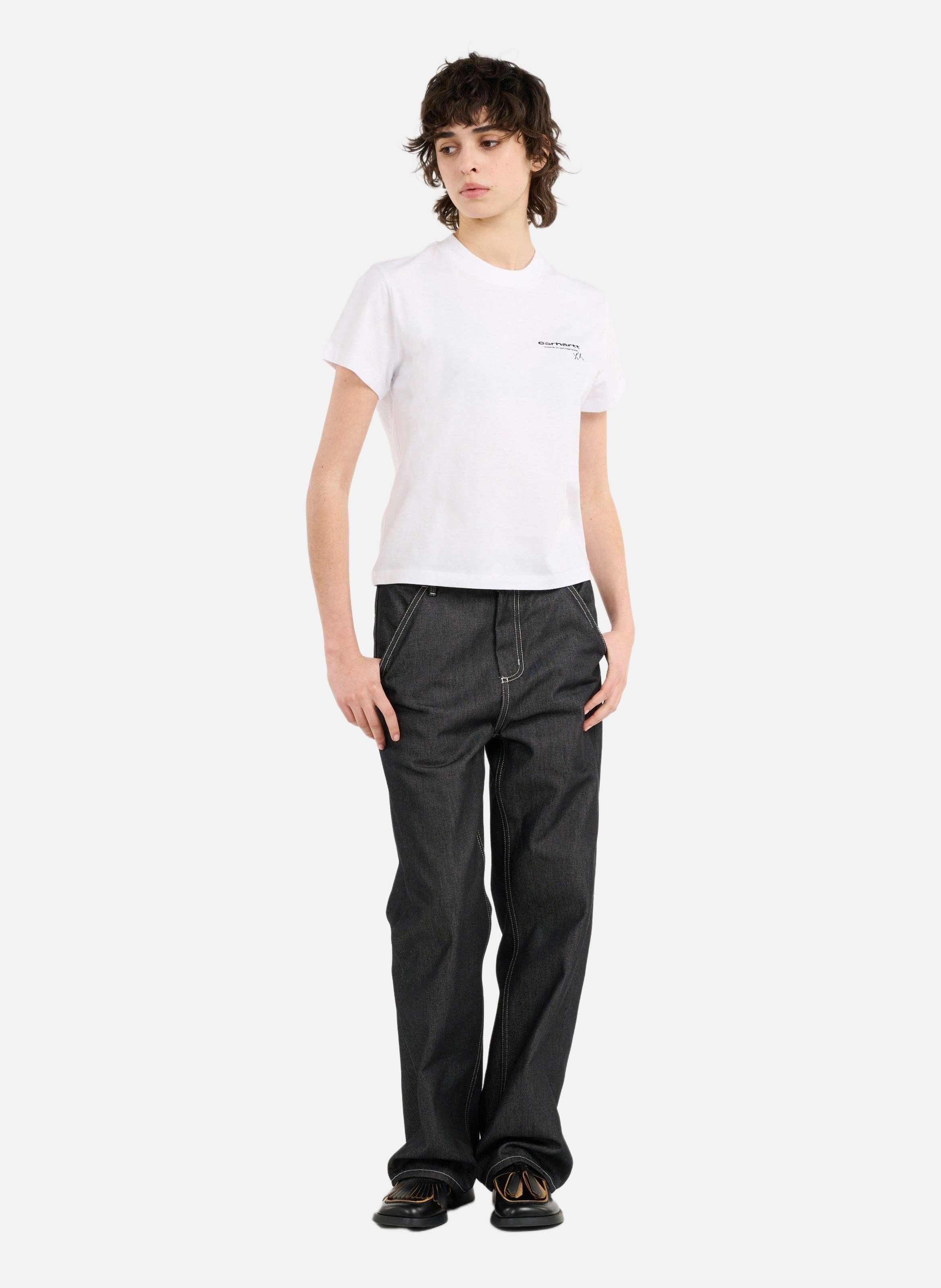 T-shirt w' s/s garble t-shirt CARHARTT WIP Blanc