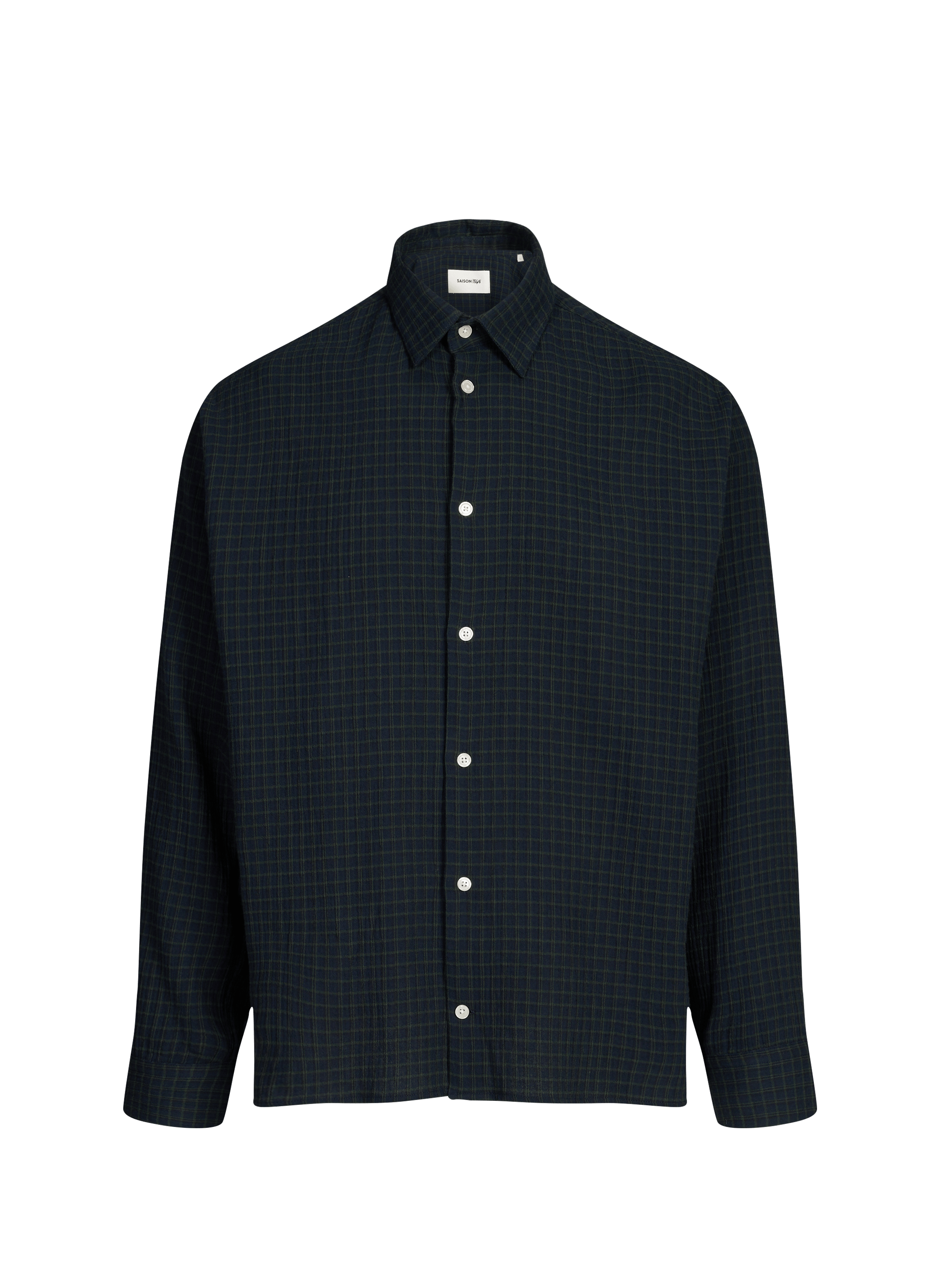 Chemise col classique en coton SAISON 1865 Bleu