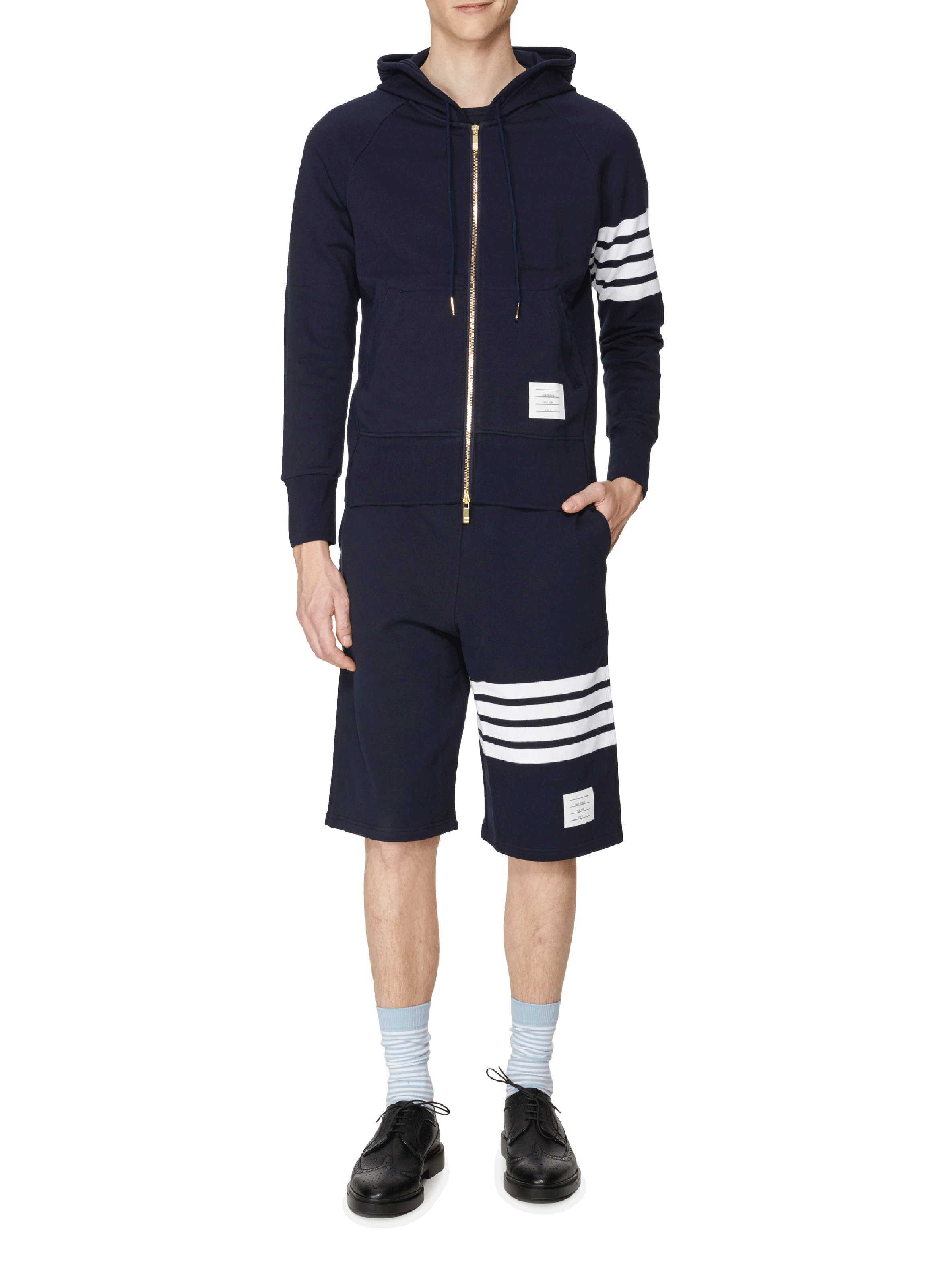 T-shirt en coton THOM BROWNE Bleu