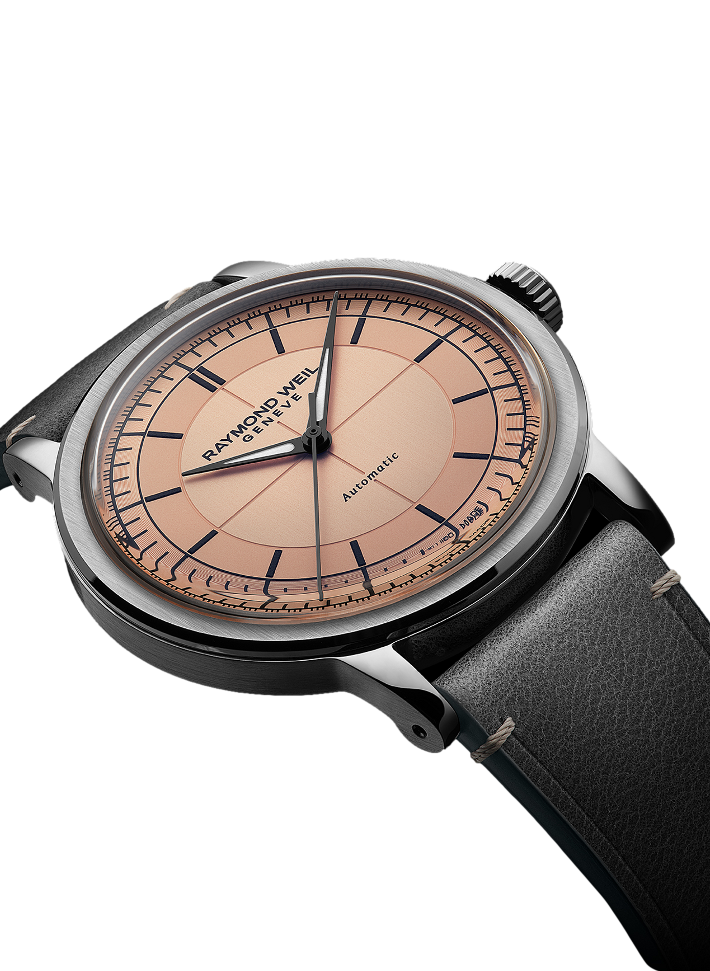Montre automatique Millesime Central Seconds en cuir RAYMOND WEIL Rose