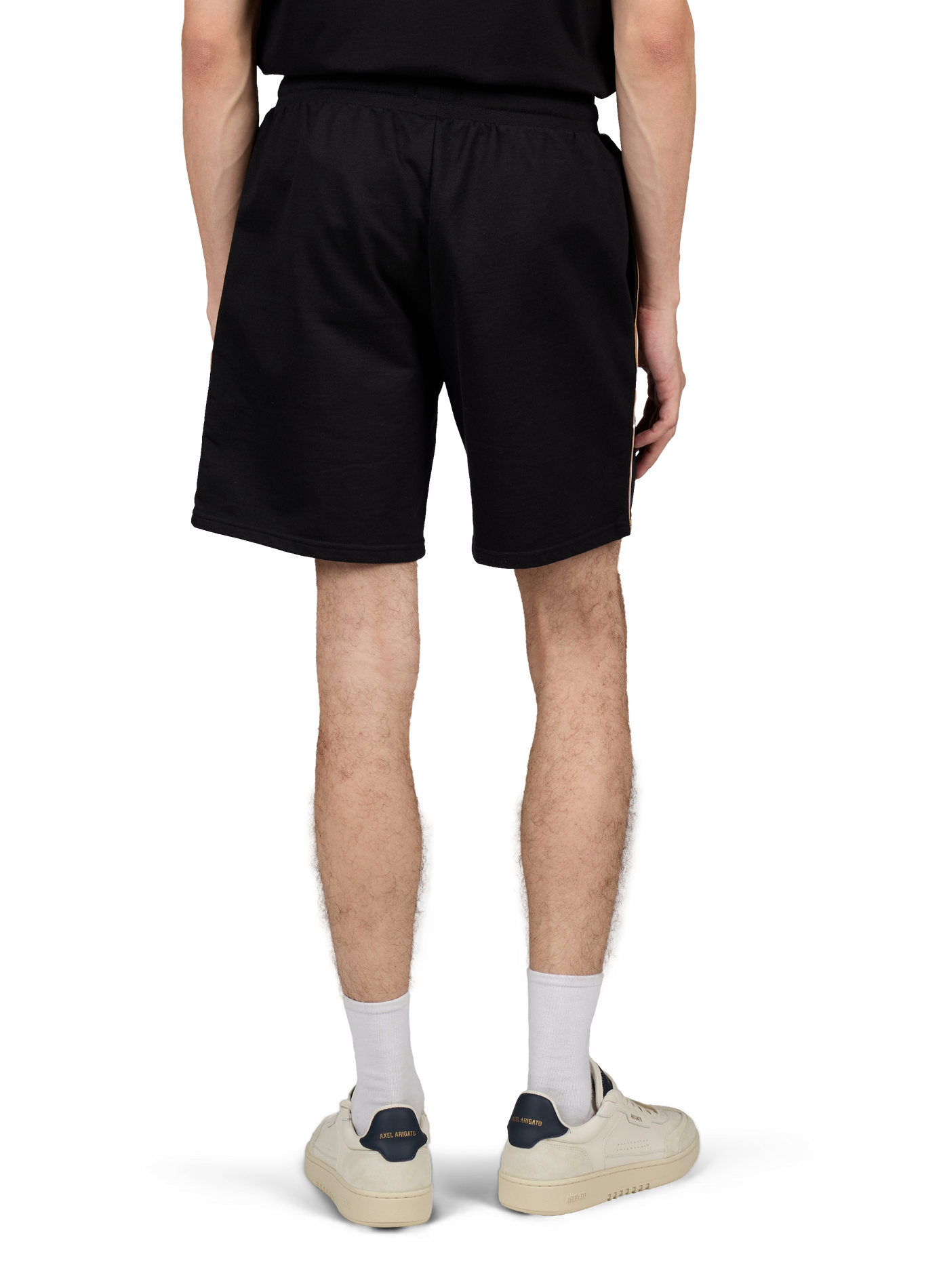 Gestreifte Baumwollshorts BOSS Schwarz
