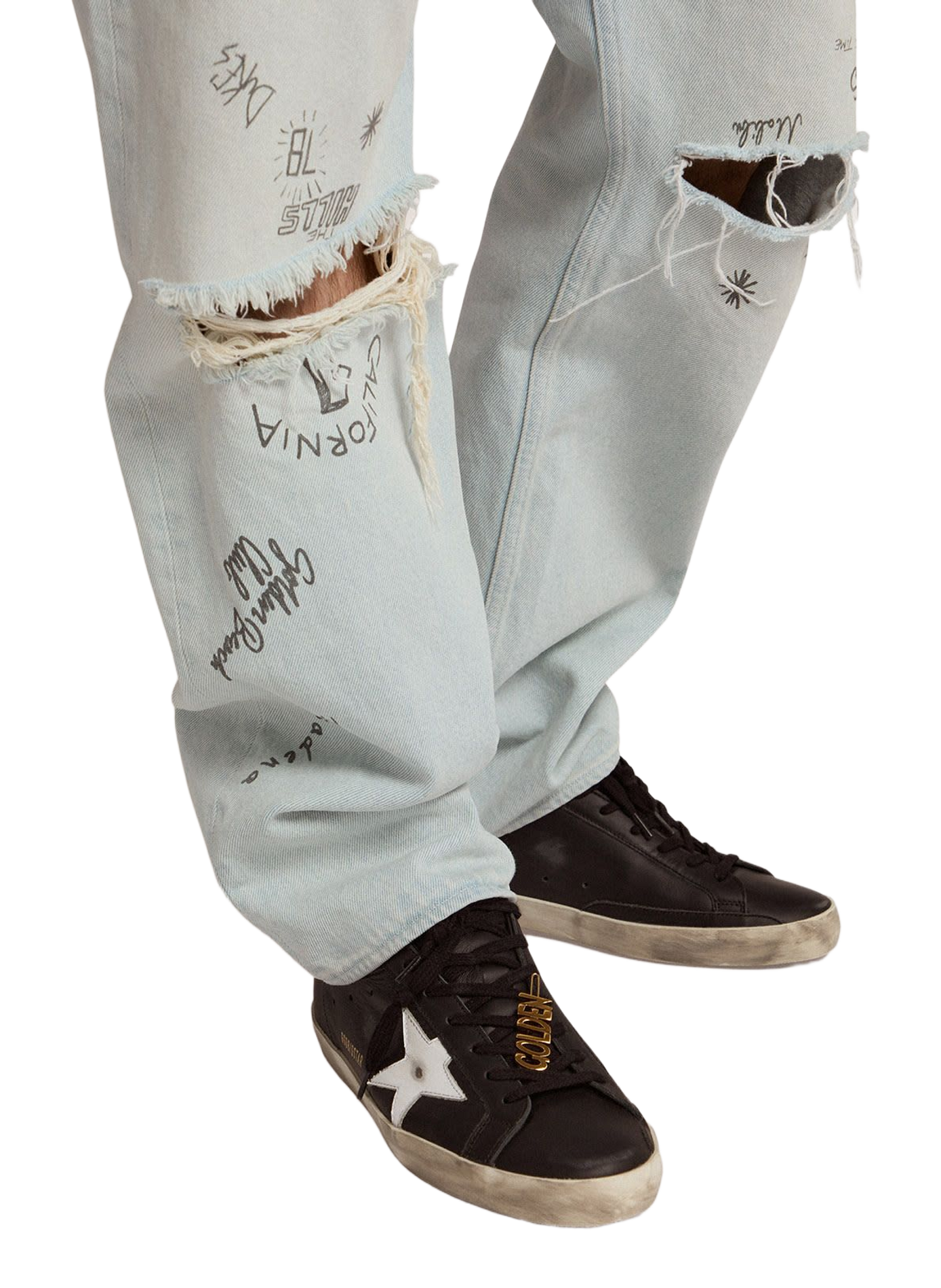 Low-top leather sneakers GOLDEN GOOSE Black