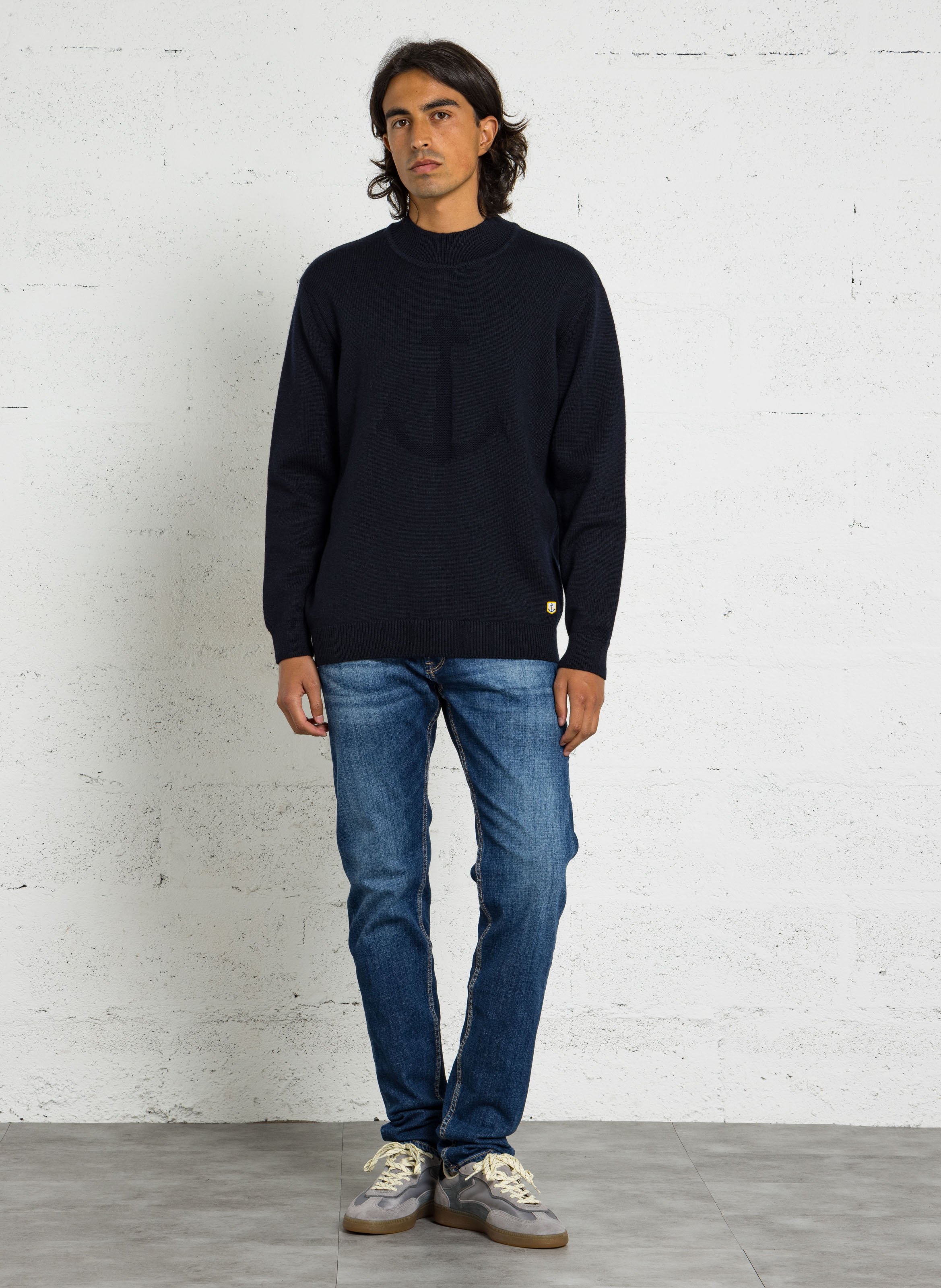 Pull droit en laine ARMOR-LUX Bleu