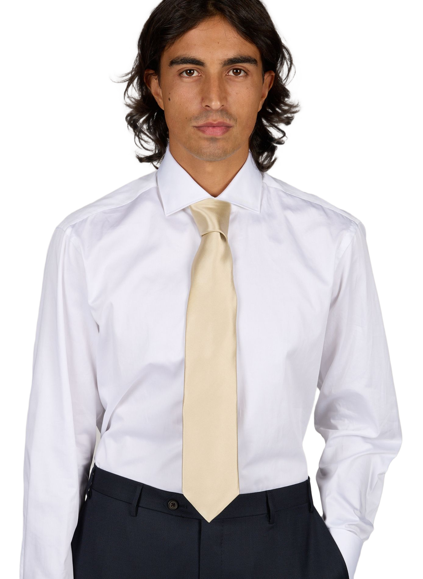 Silk tie ETON Beige