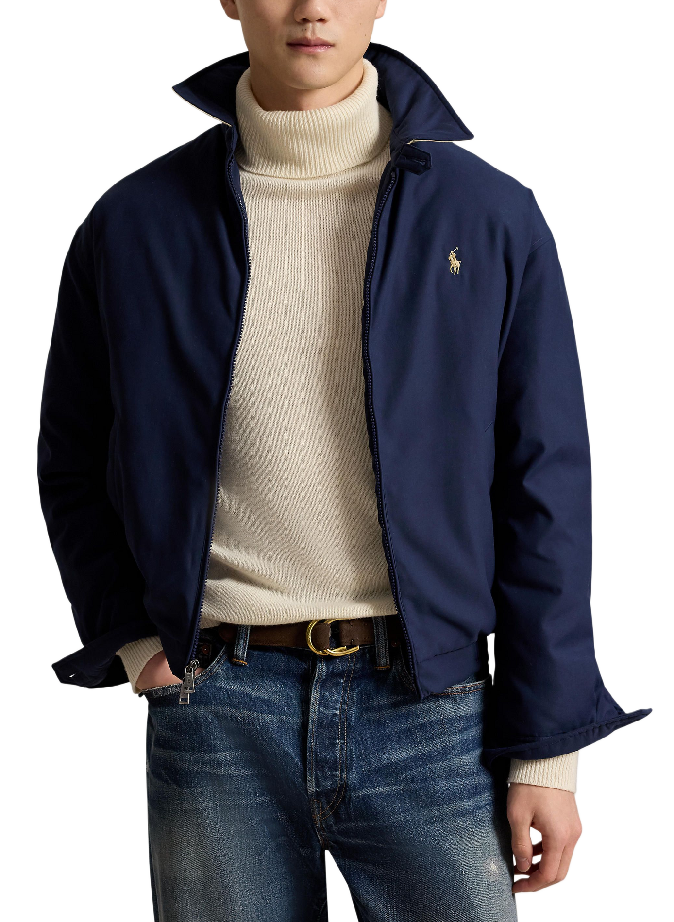 Veste droite à col à revers POLO RALPH LAUREN Bleu