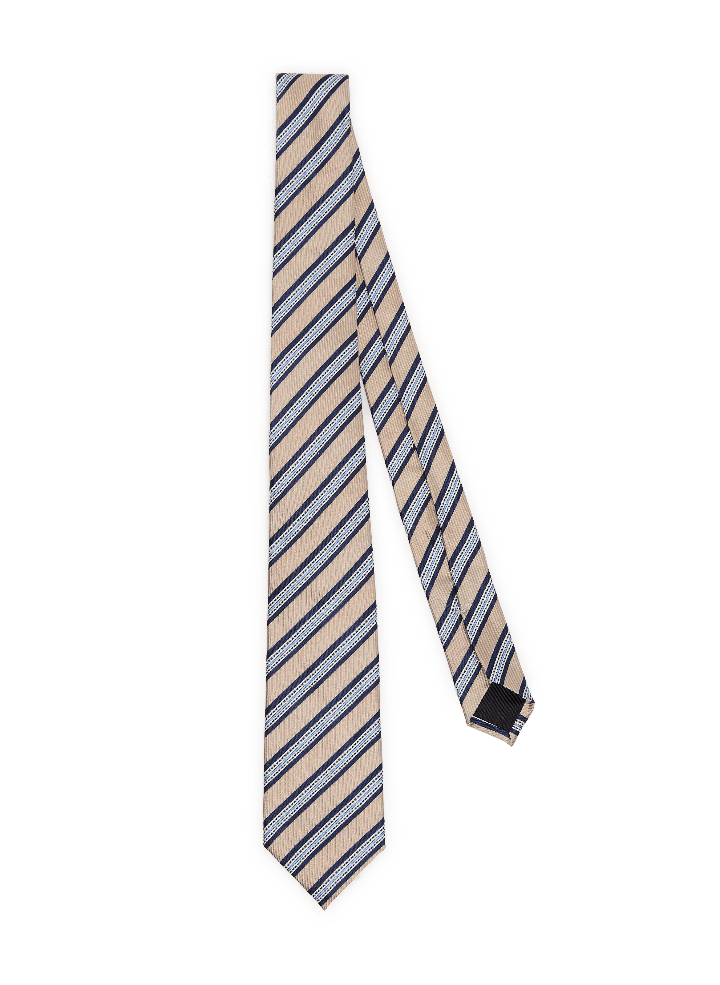 Seidenschlips mit Druck VAN LAACK Khaki