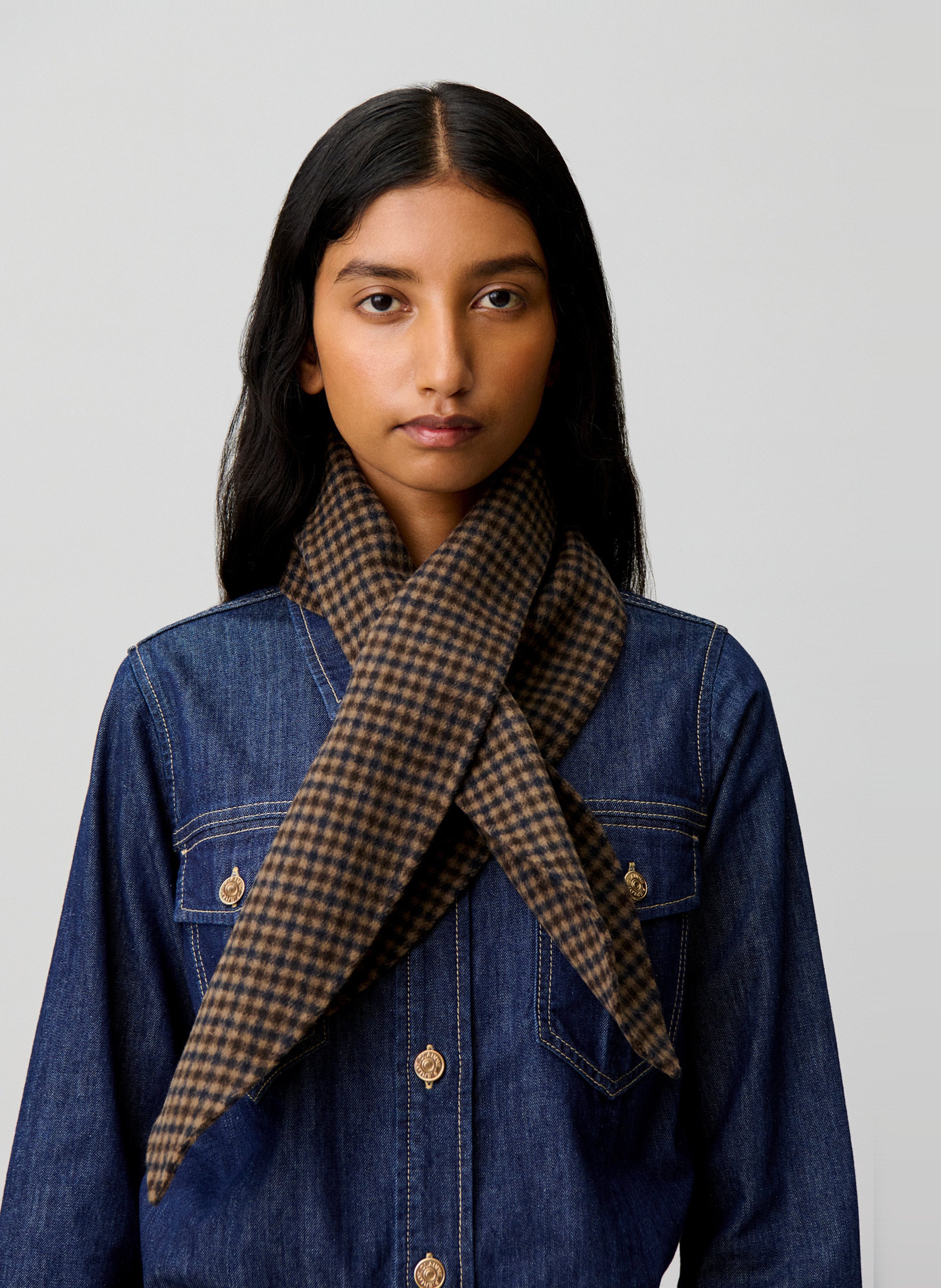 Echarpe imprimée en laine mélangée CLAUDIE PIERLOT Multicolore