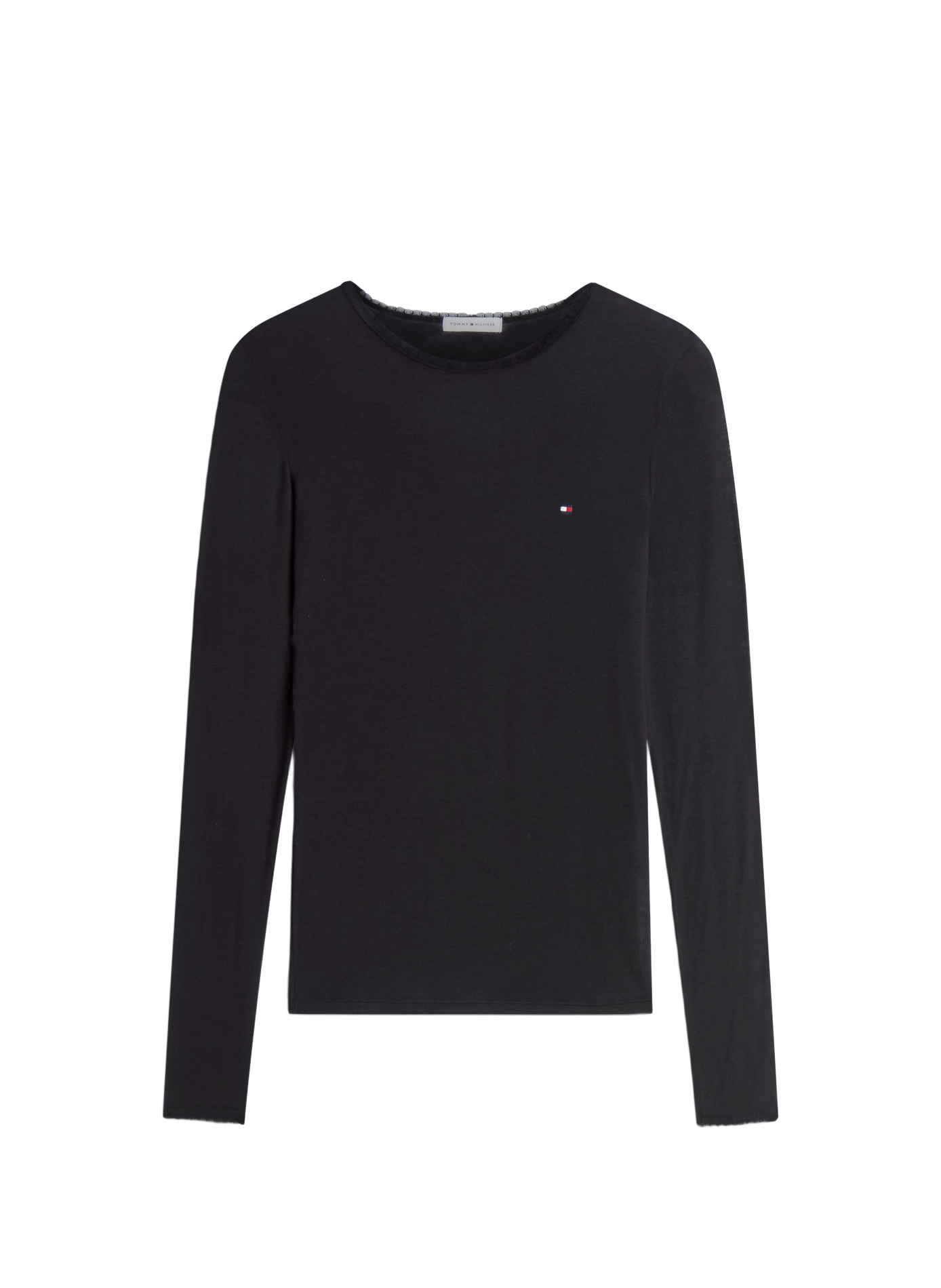 Fitted long-sleeved T-shirt TOMMY HILFIGER Black