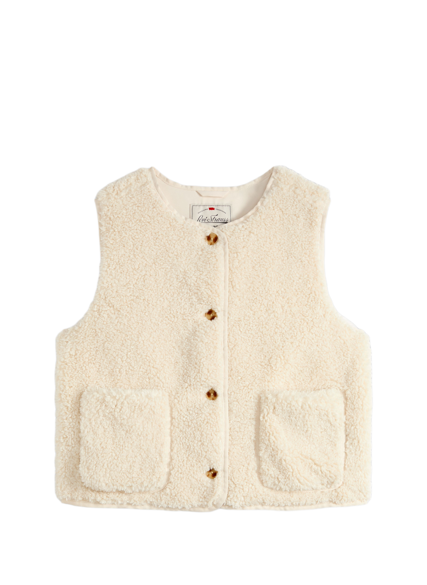 Fluffy crew-neck cardigan LEVI'S White