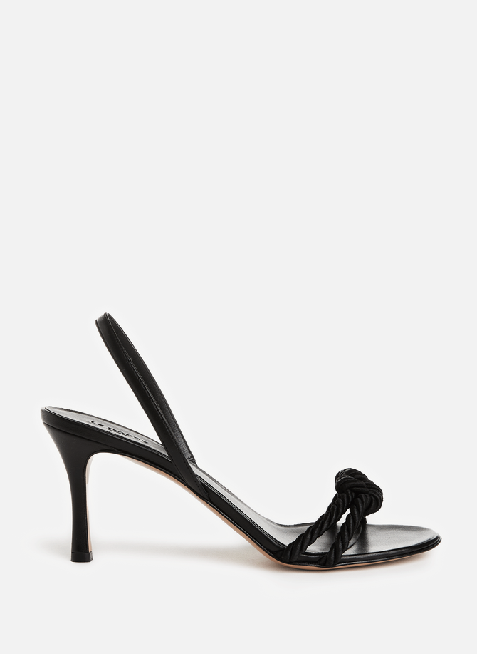 LE MONDE BÉRYL mixed leather heeled sandals