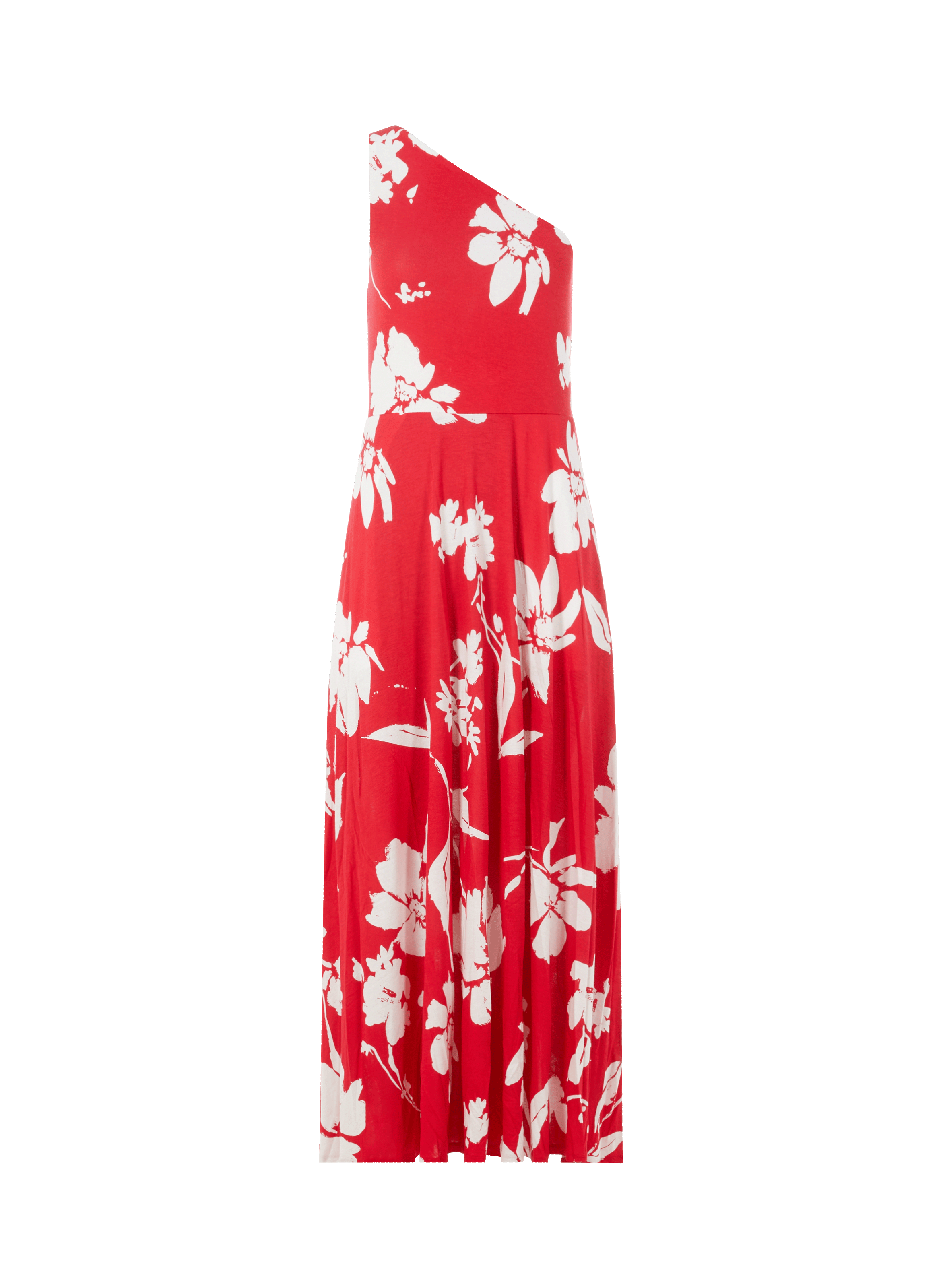 Robe fleurie asymétrique en viscose