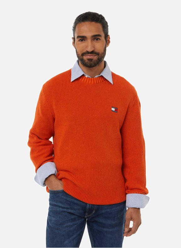 Orange tommy top hilfiger jumper