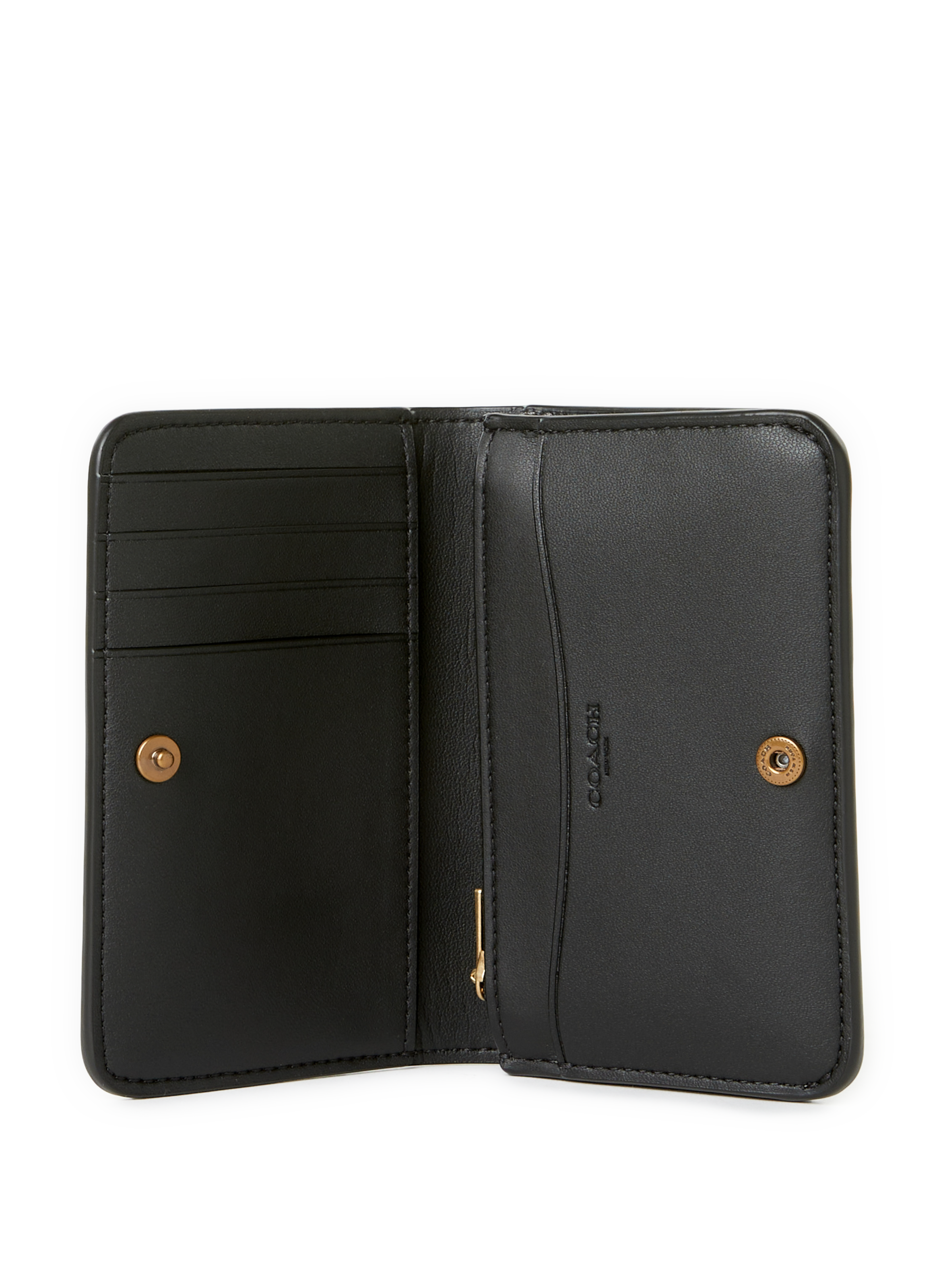 Medium flap wallet COACH Black