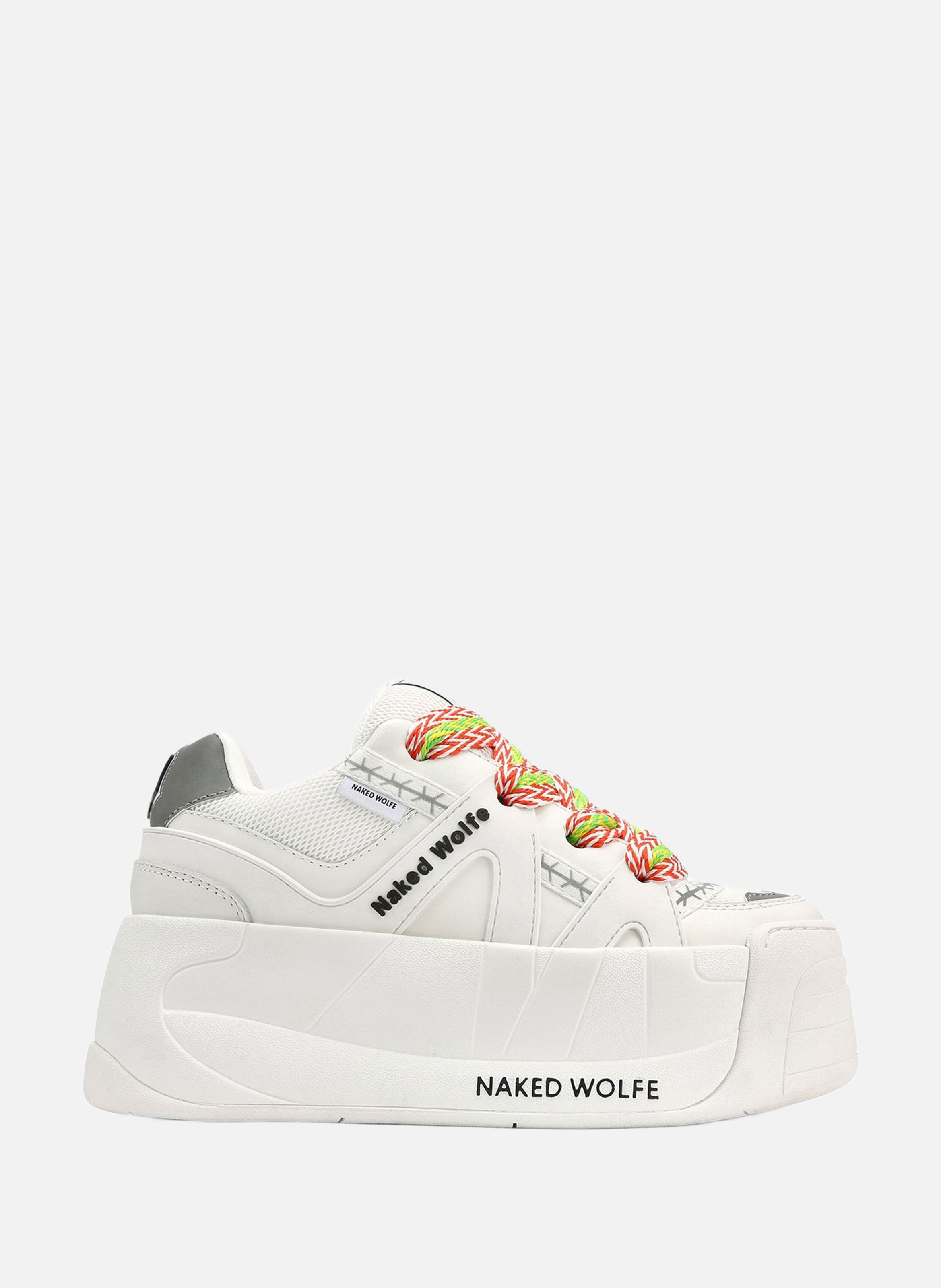 Baskets slider NAKED WOLFE Blanc