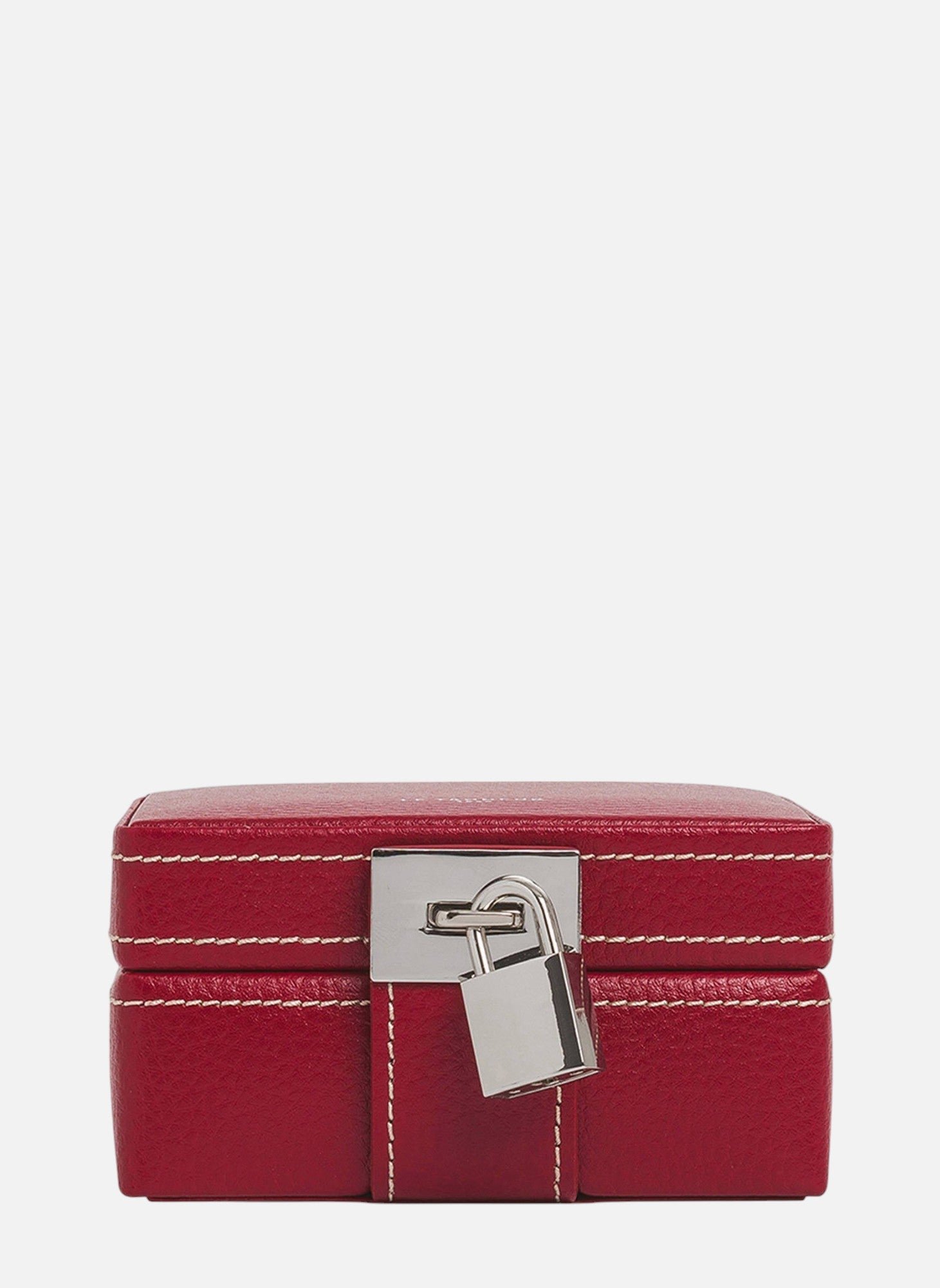 Boite à bijoux de voyage en cuir LE TANNEUR Rouge