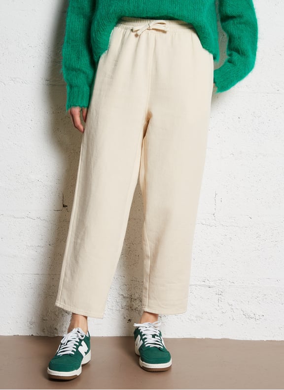 Pantalon carotte en coton afaz Beige by AMERICAN VINTAGE AMERICAN VINTAGE Pantalon carotte en coton afaz Beige