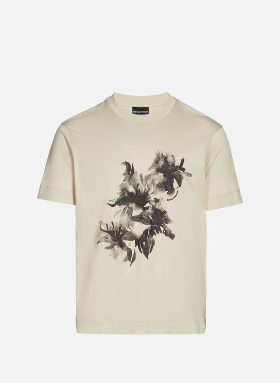 T-shirt manches courtes imprimé Gris by EMPORIO ARMANI EMPORIO ARMANI T-shirt manches courtes imprimé Gris