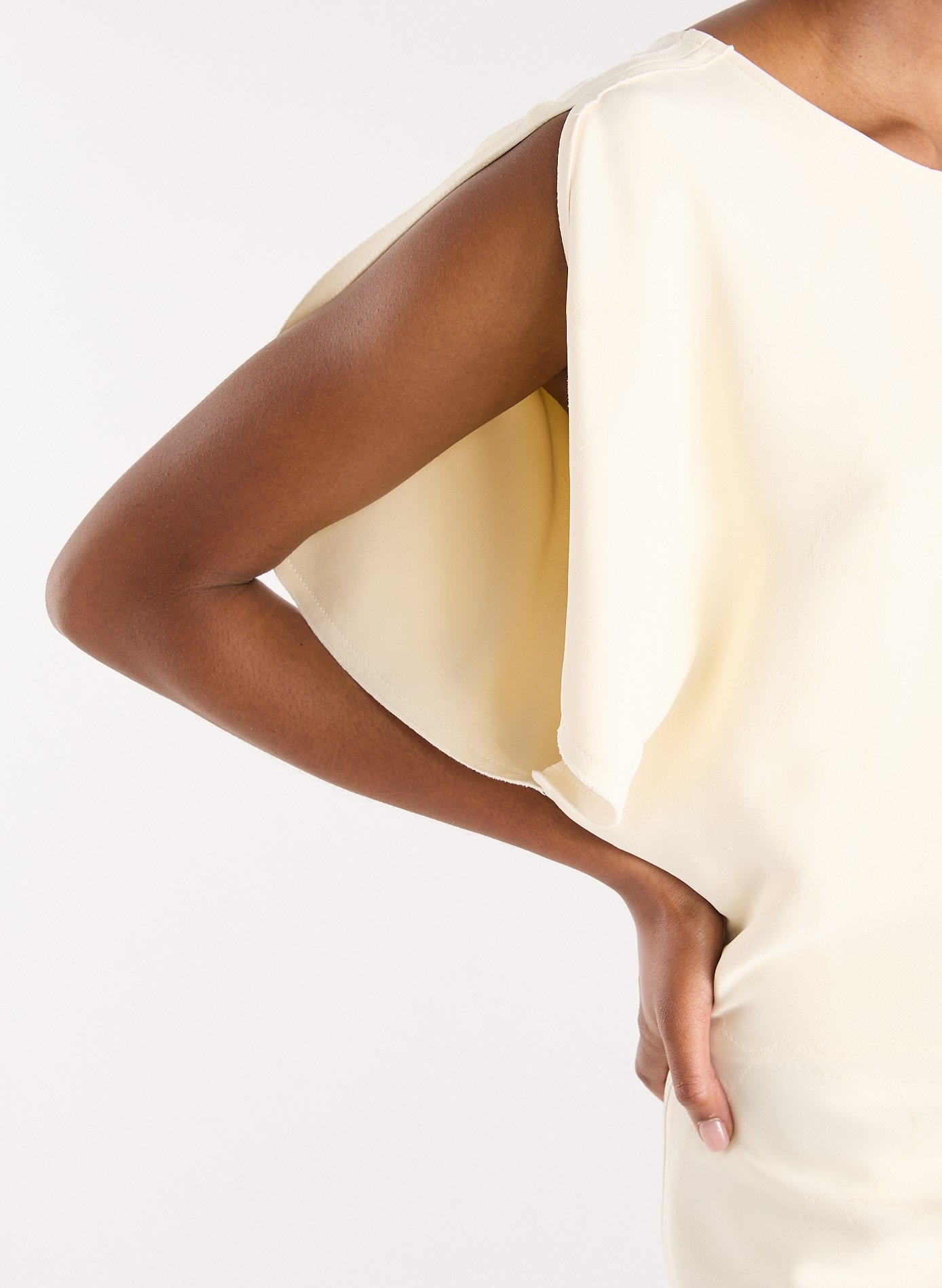 Embroidered maxi dress VICTORIA BECKHAM Beige