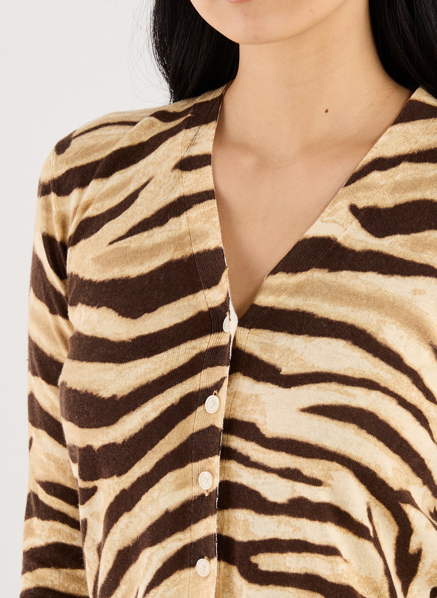 Animal print cardigan LAUREN Beige