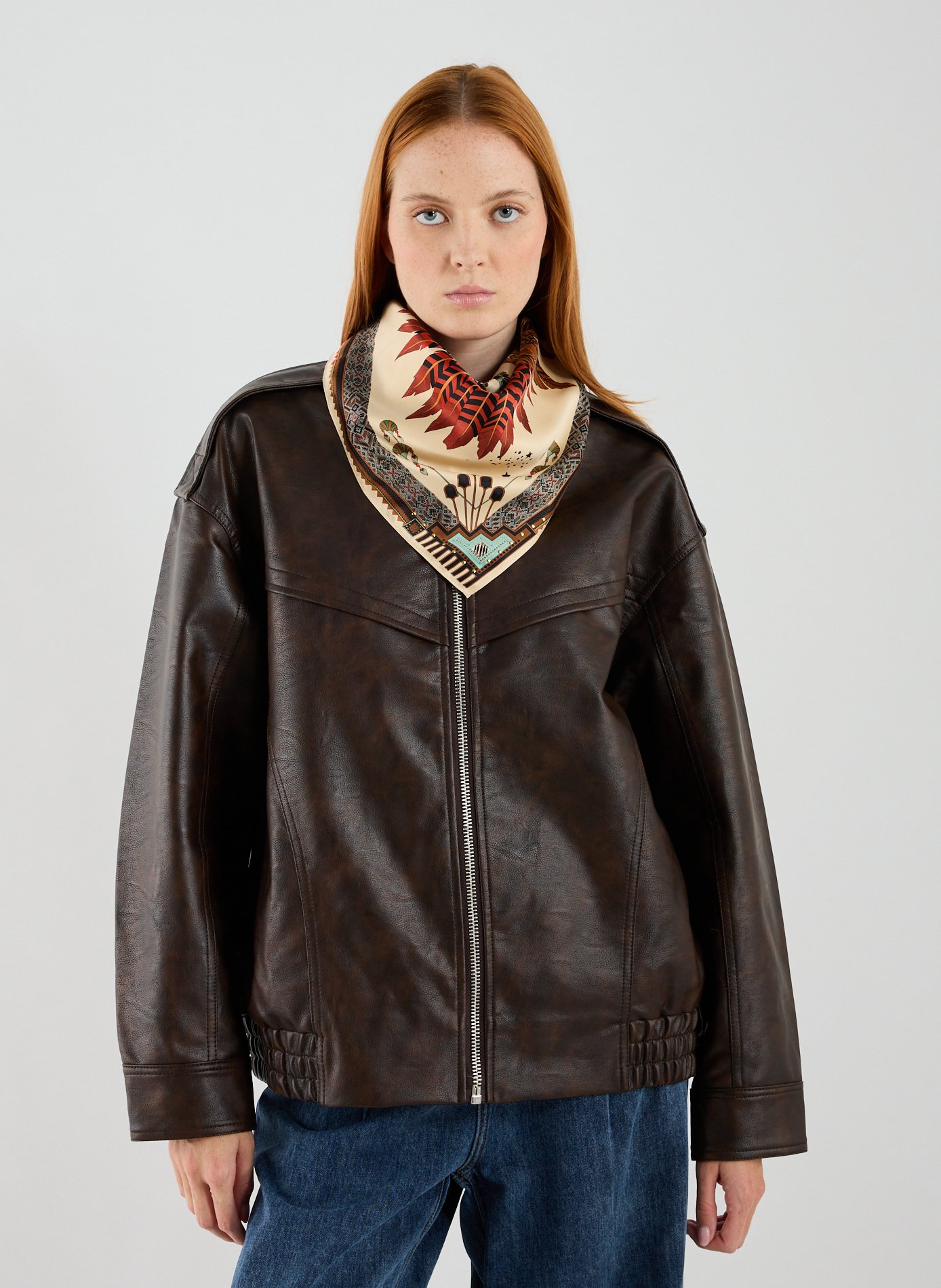 Foulard à imprimé WILD Beige