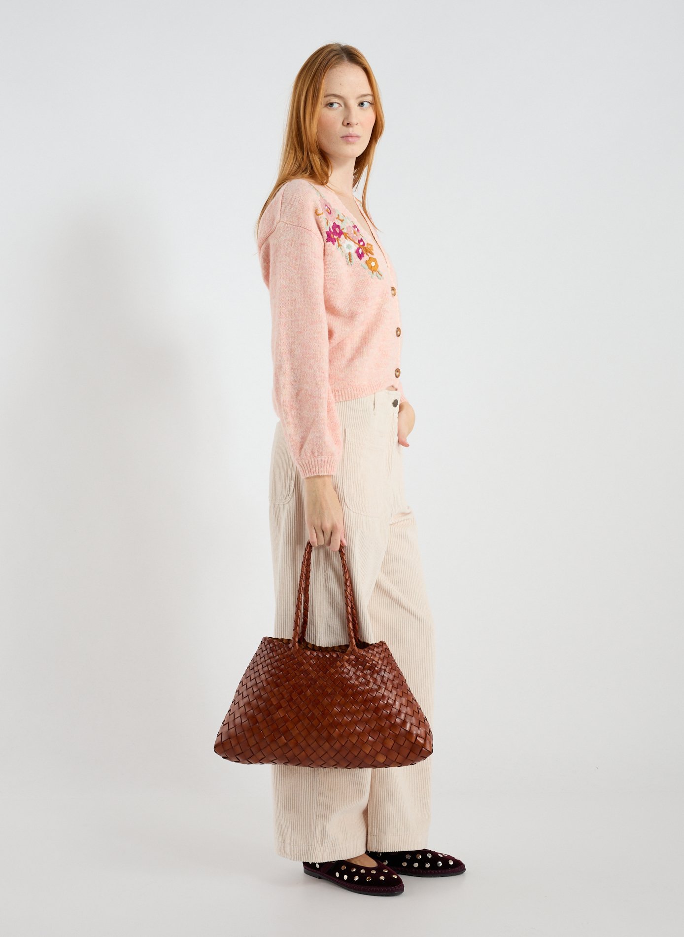 Sac cabas Santa Croce Big DRAGON DIFFUSION Marron