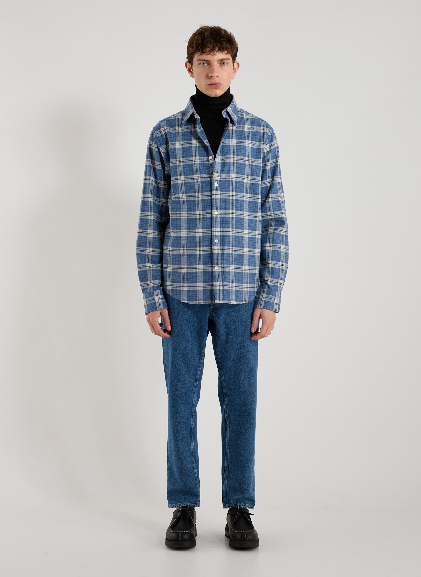 Classic checkered cotton shirt GANT Blue