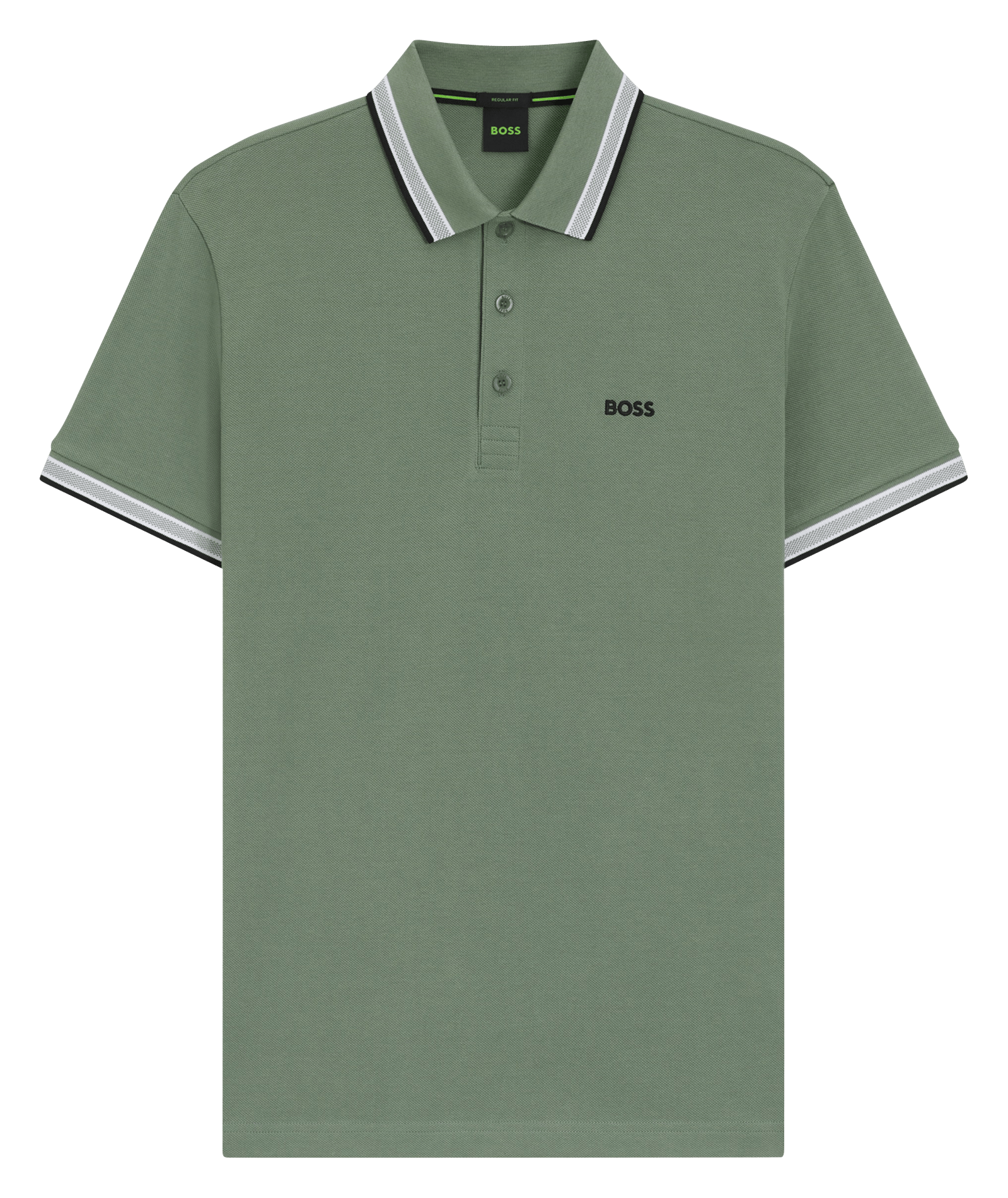 Polo regular fit en coton BOSS Kaki