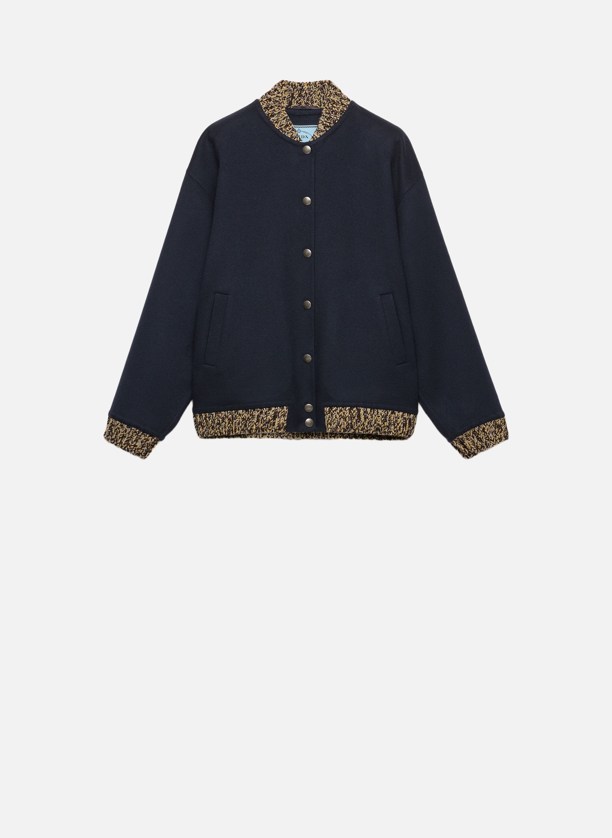Blouson en cachemire double et laine PRADA Bleu