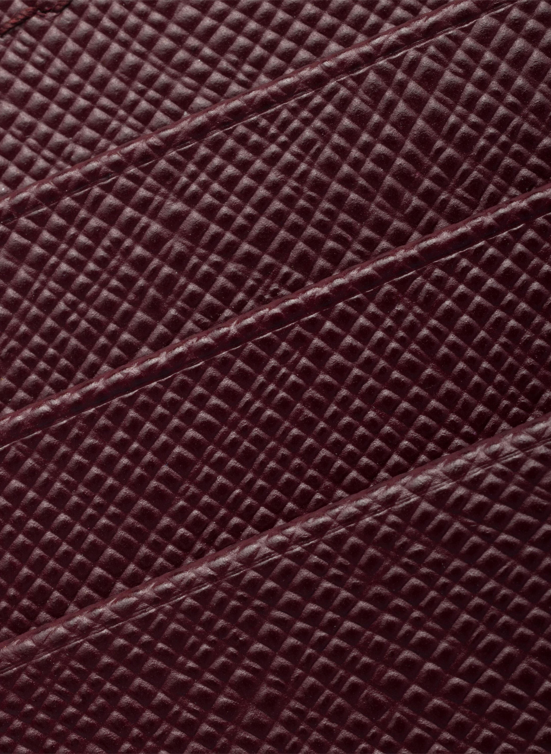 Porte-cartes en cuir saffiano PRADA Rouge