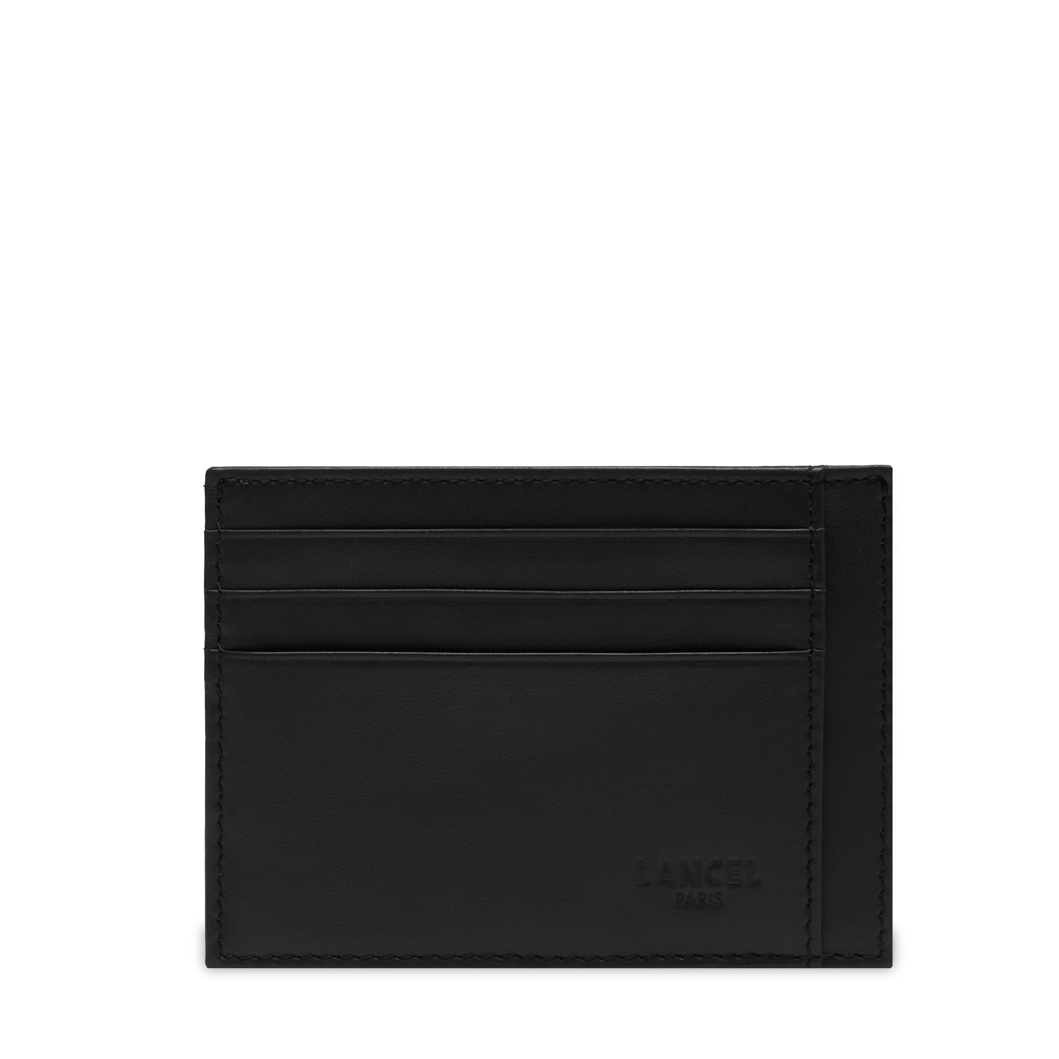 Porte-cartes léon de lancel en cuir LANCEL Noir